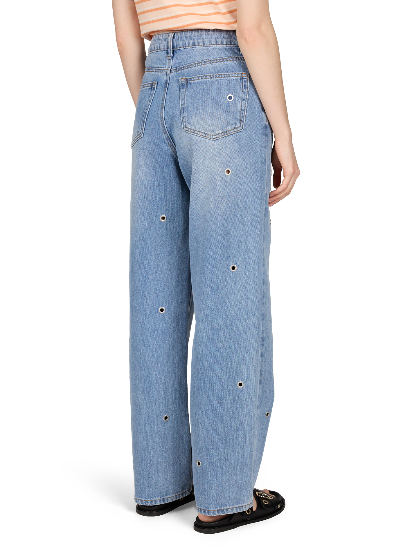 Perforated cotton Rayan jeans SUNCOO Blue