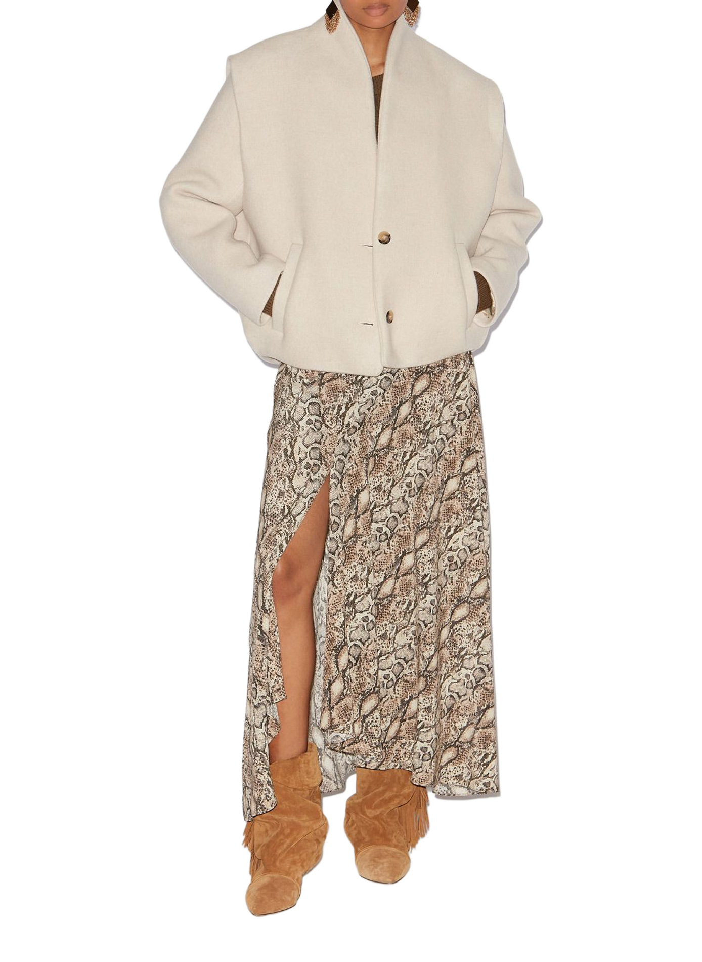 Drogo tailored blazer in mixed wool ISABEL MARANT White