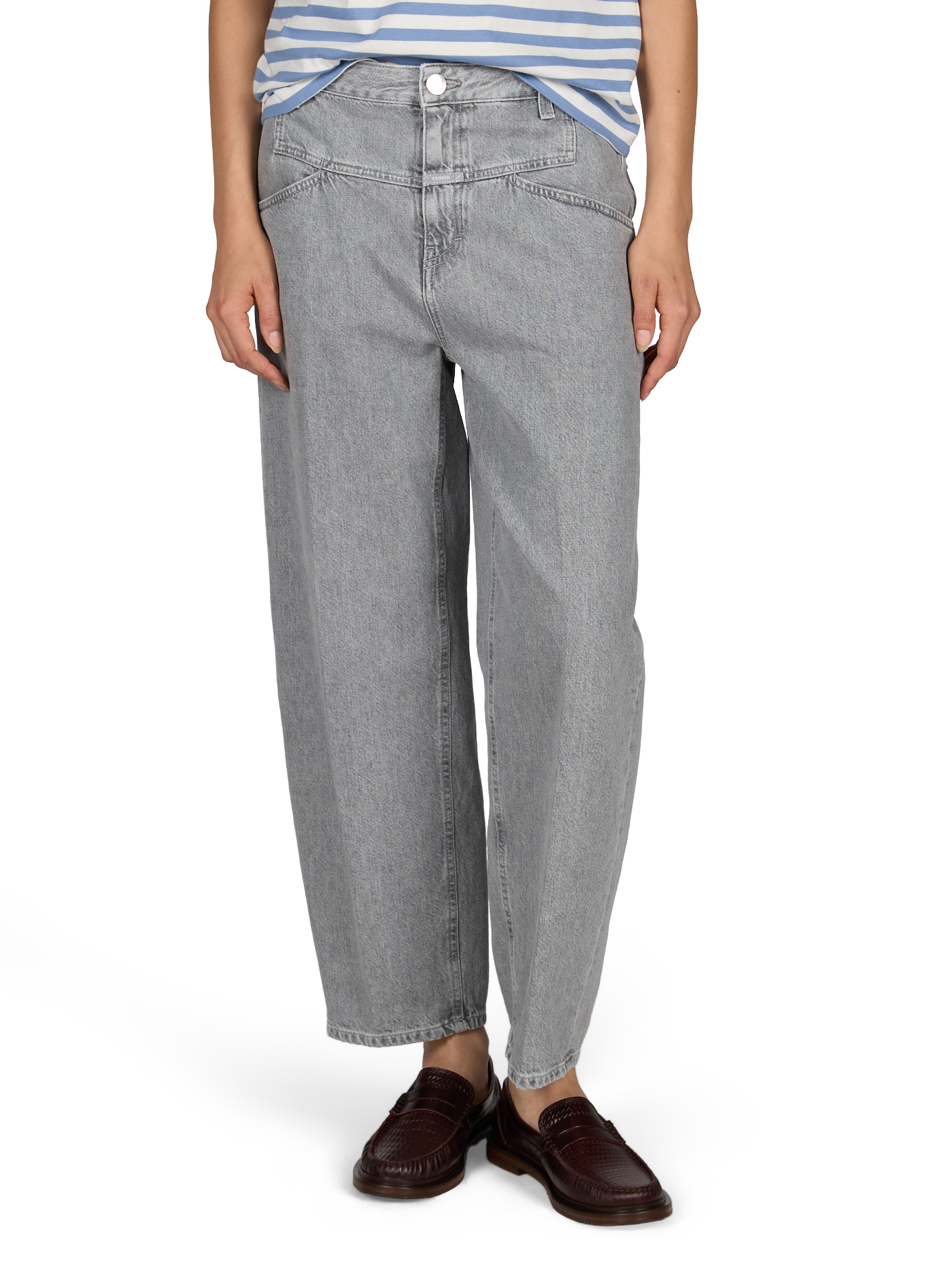 Tapered Cotton Stover-X Jeans CLOSED Grey