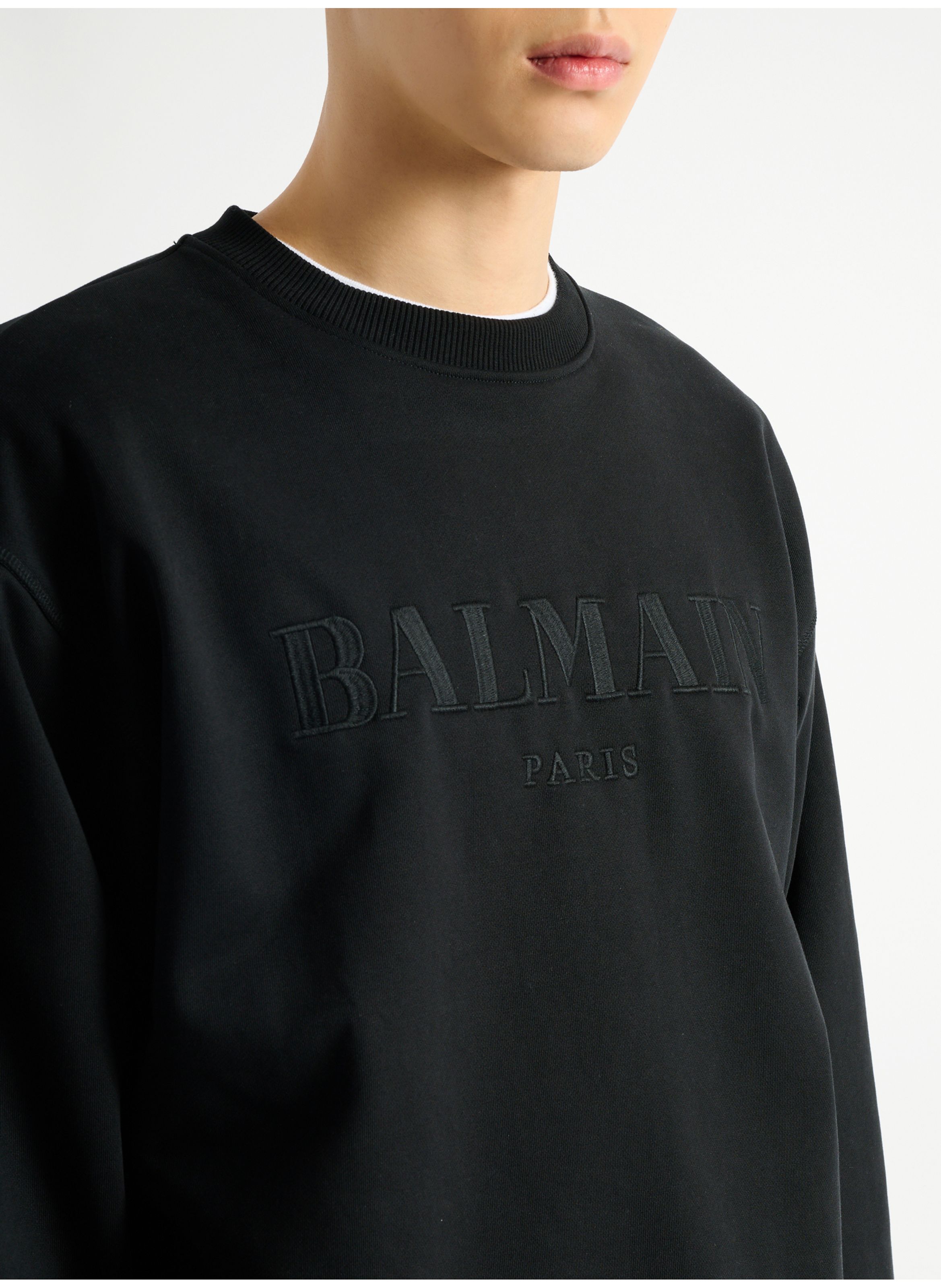 Sweat-shirt balmain vintage brodé BALMAIN Noir