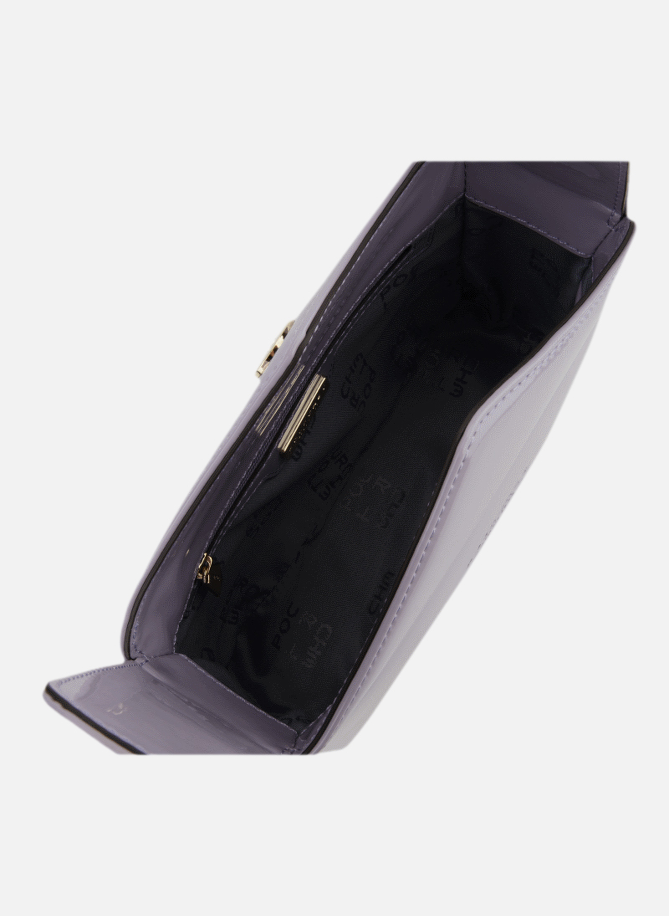 Cassetta vernis | sac porté épaule en cuir de vachette | Violet POURCHET Femme