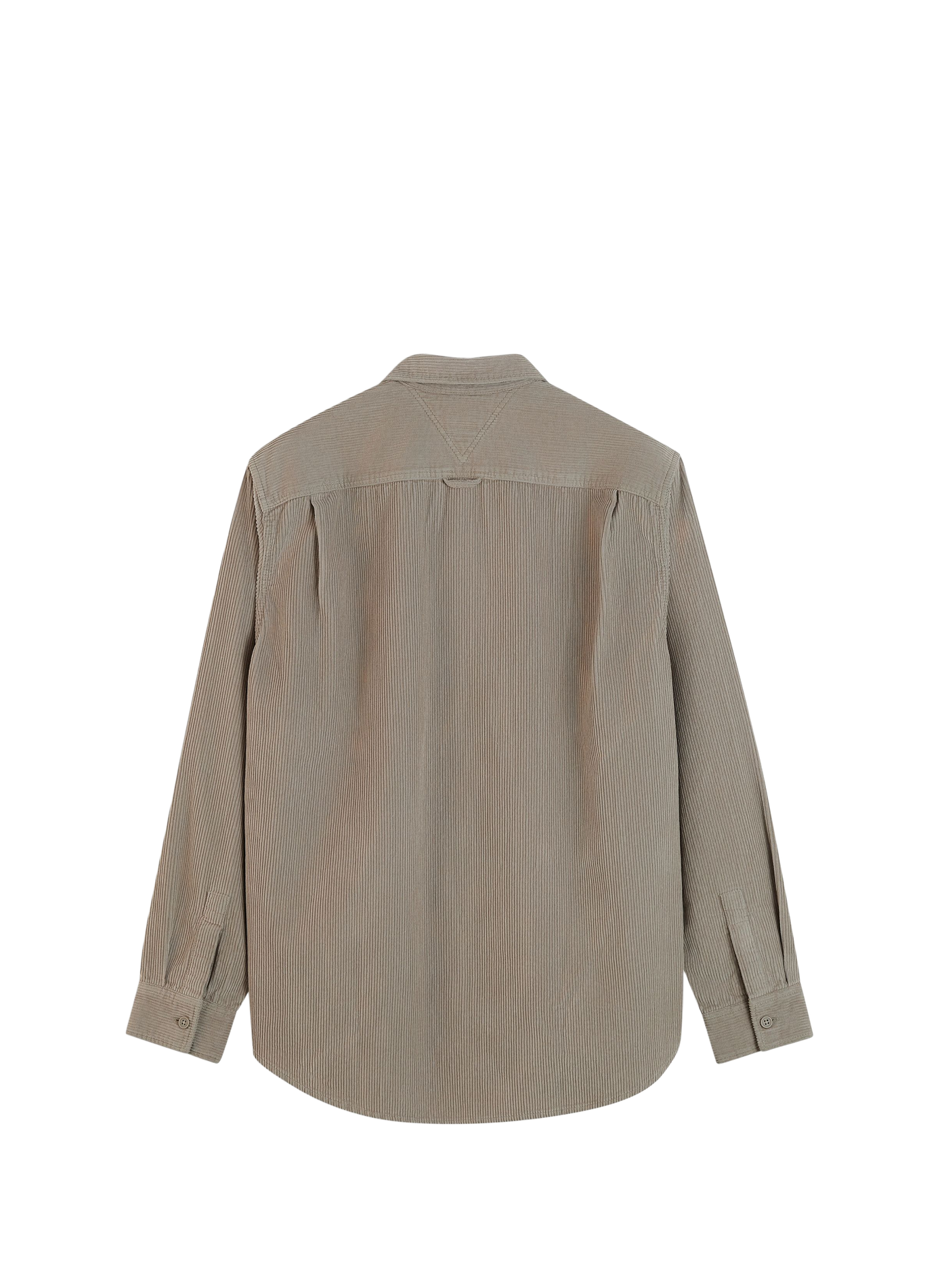 Chemise droite côtelée en coton TOMMY HILFIGER Gris