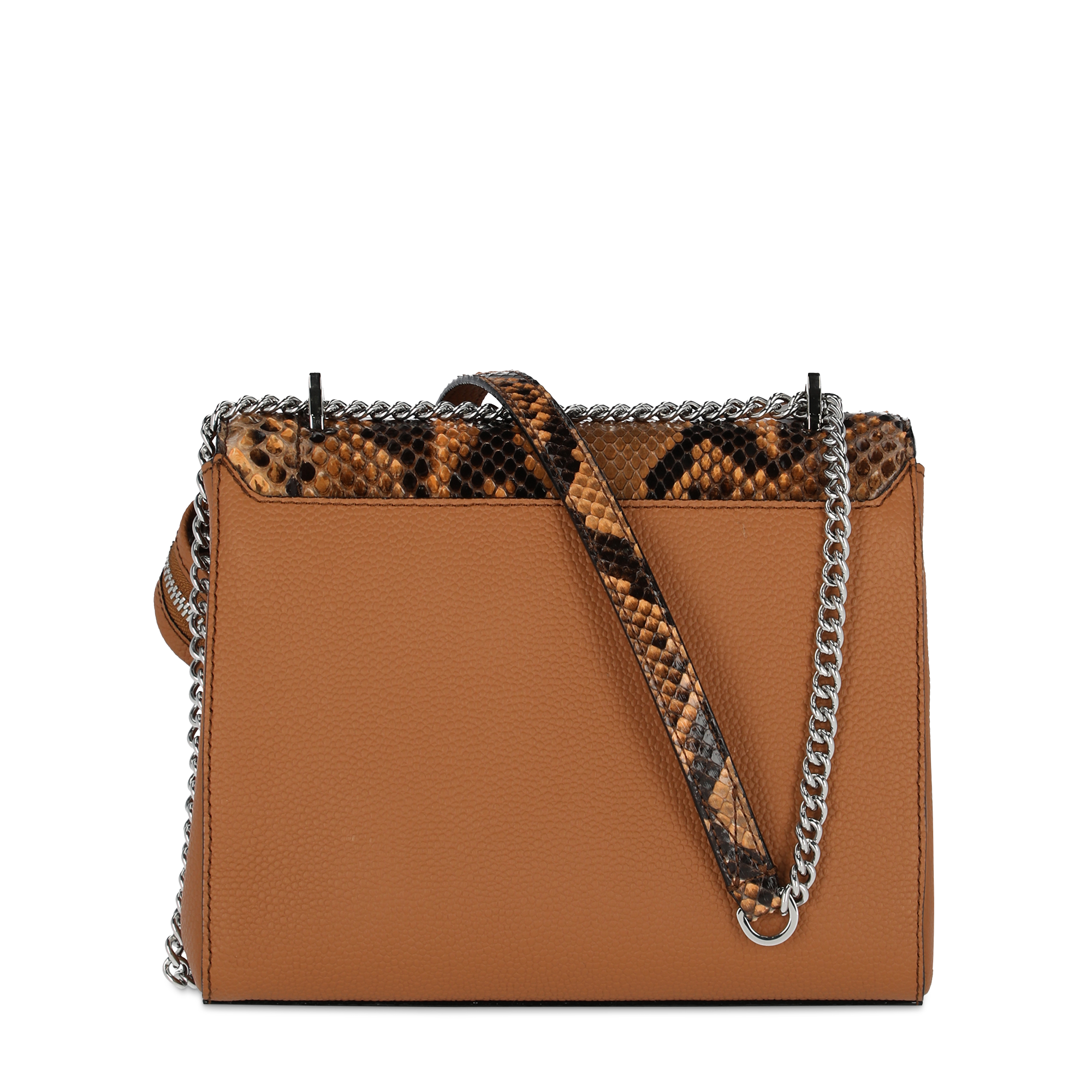 Sac rabat ninon de lancel en cuir de vachette graine & python LANCEL Beige