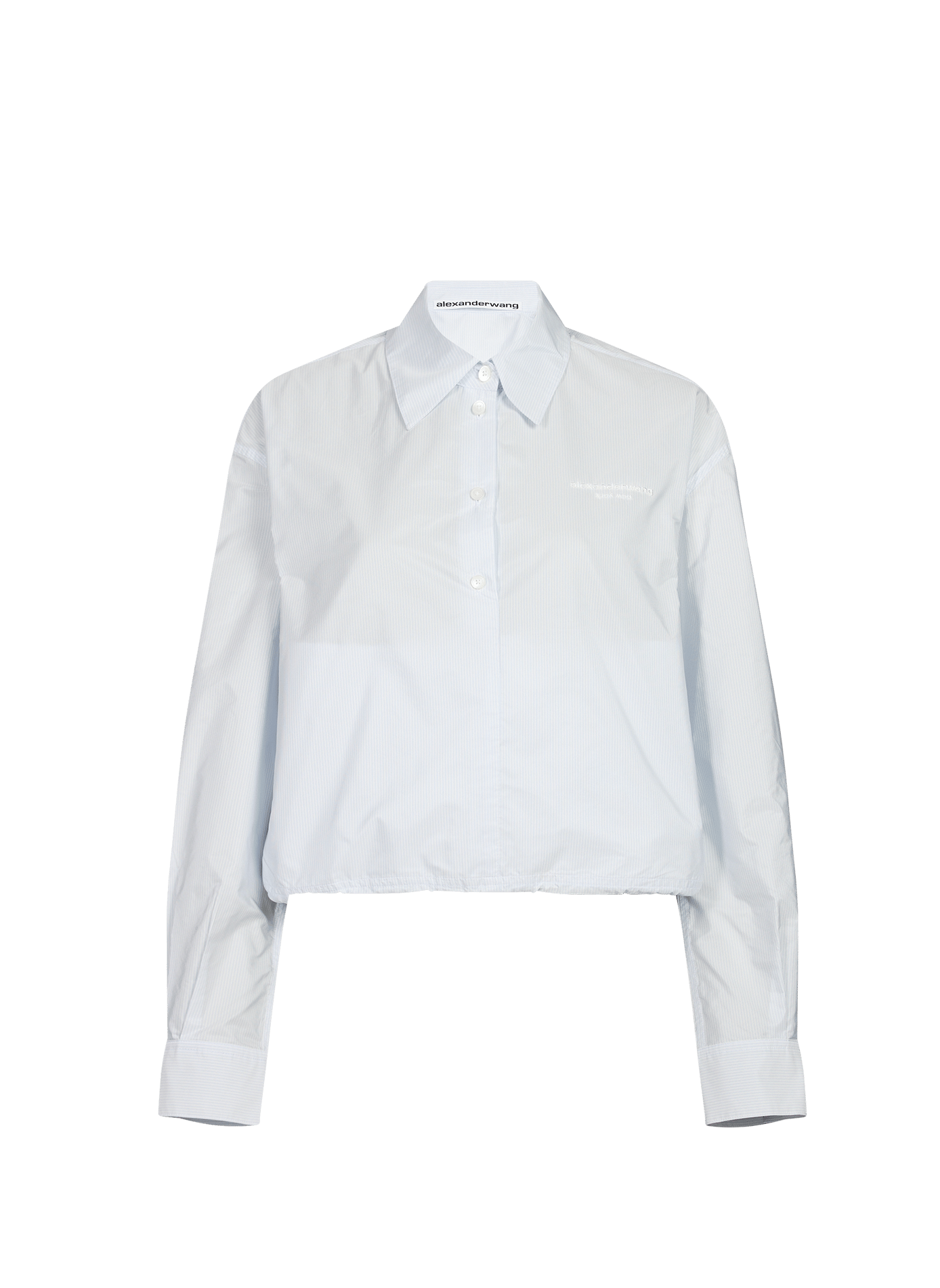 Gestreiftes Hemd mit verstellbarer Taille ALEXANDER WANG Weiss