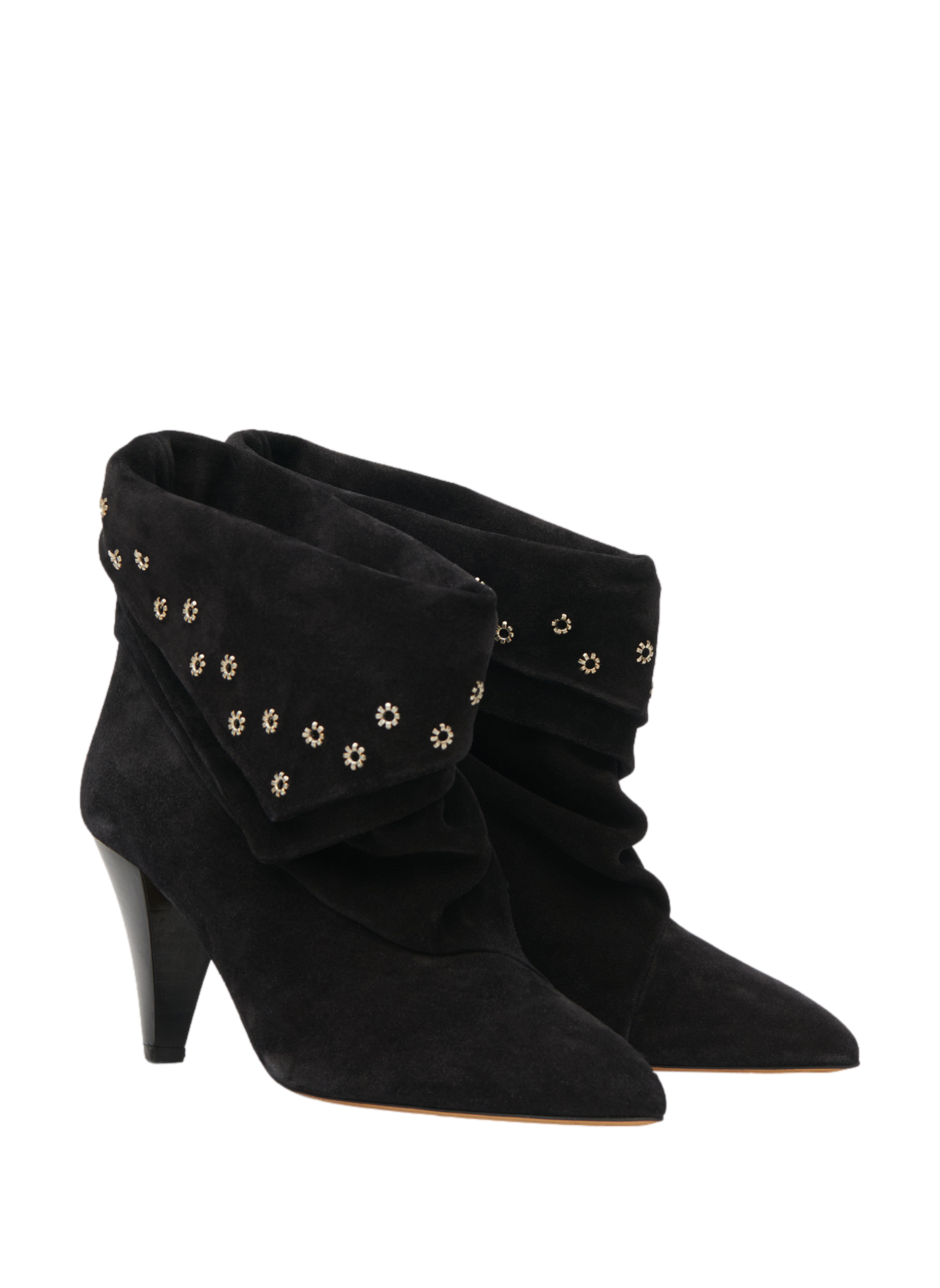 Stiefeletten mit Absätzen aus Veloursleder ISABEL MARANT Schwarz