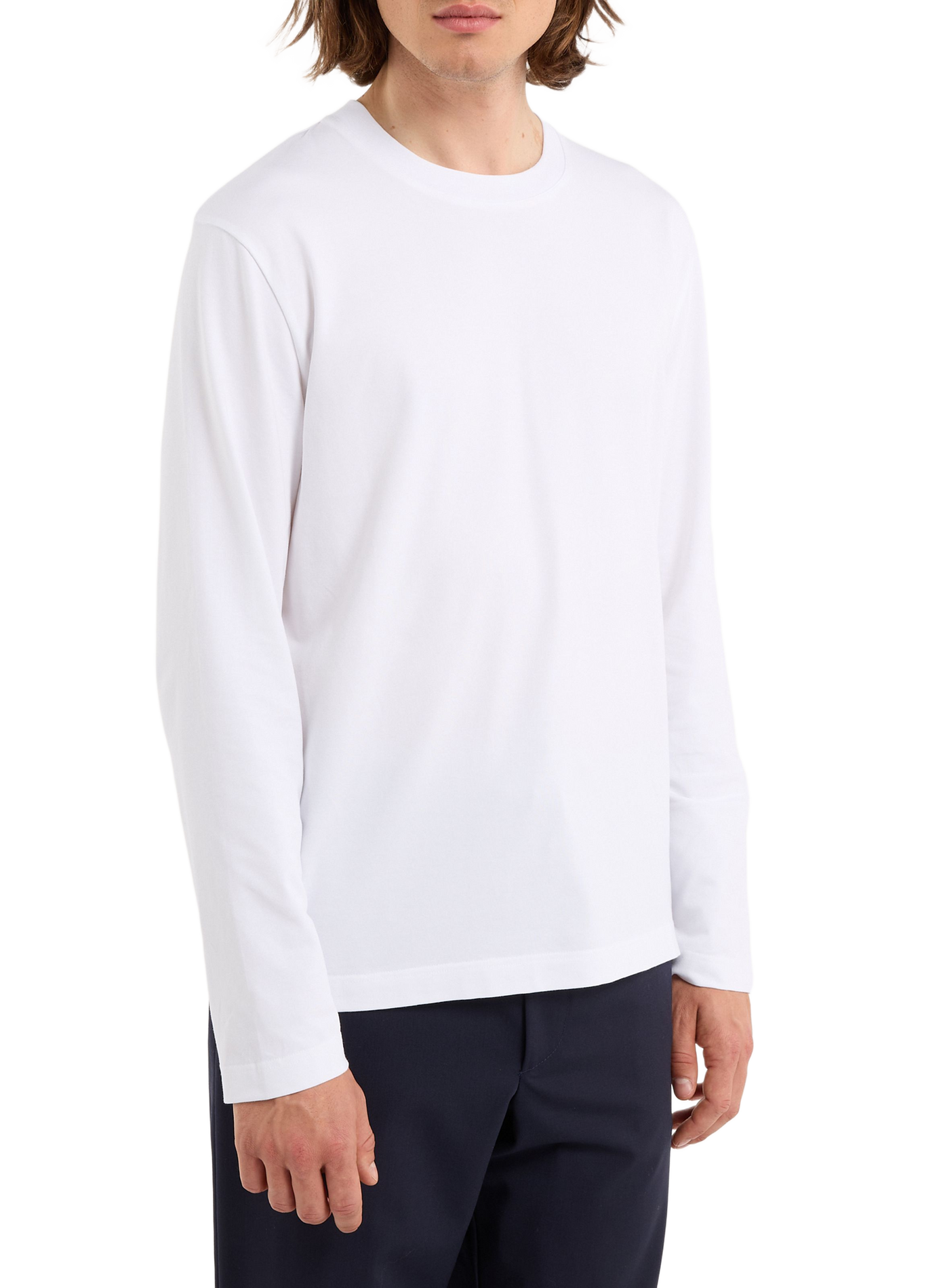 T-shirt Baff à manches longues en coton mélangé SAISON 1865 Blanc