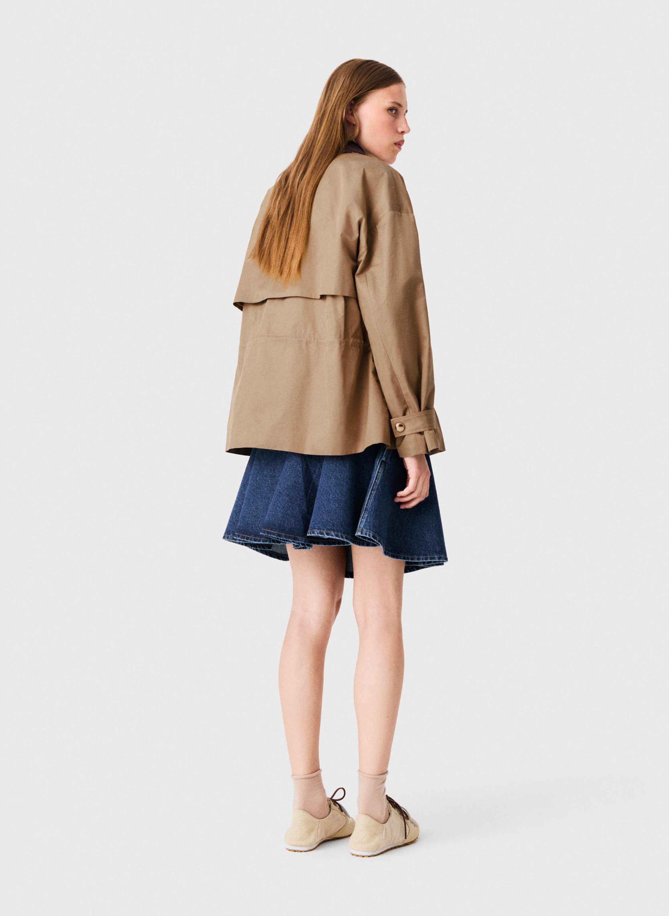 Veste col classique en coton mélangé MAJE Beige