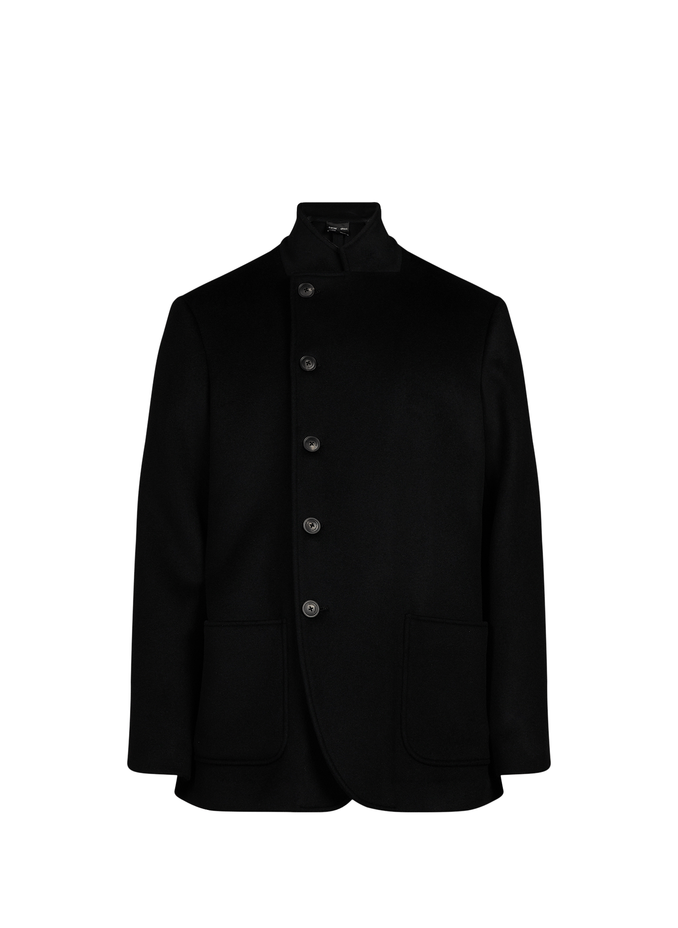 Wool and cashmere tailored collar jacket EMPORIO ARMANI Black