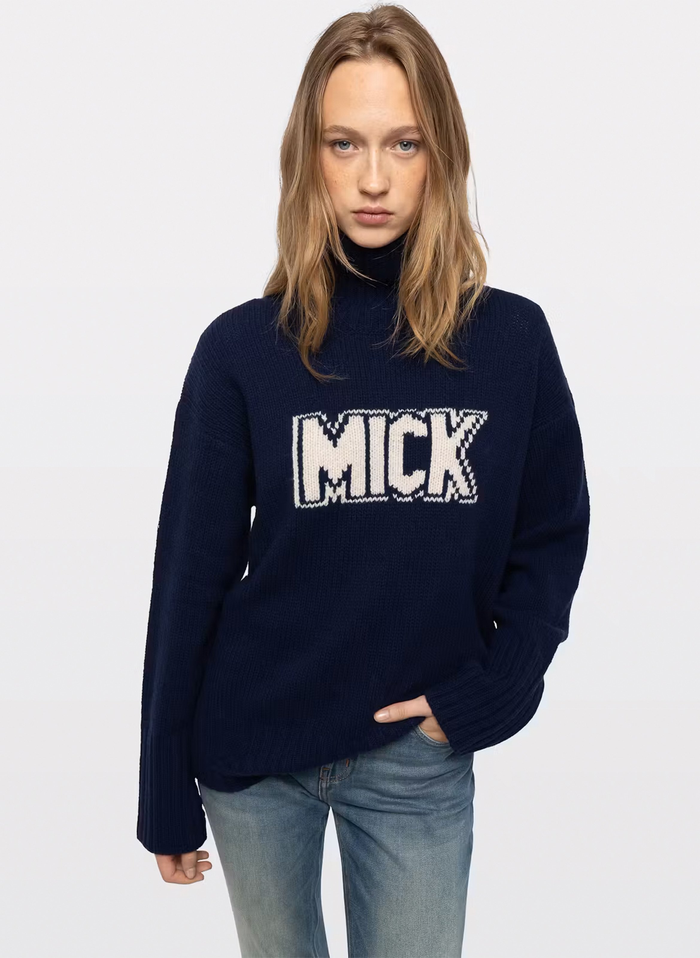 Coltrui met Solma-print van wol ZADIG&VOLTAIRE Blauw