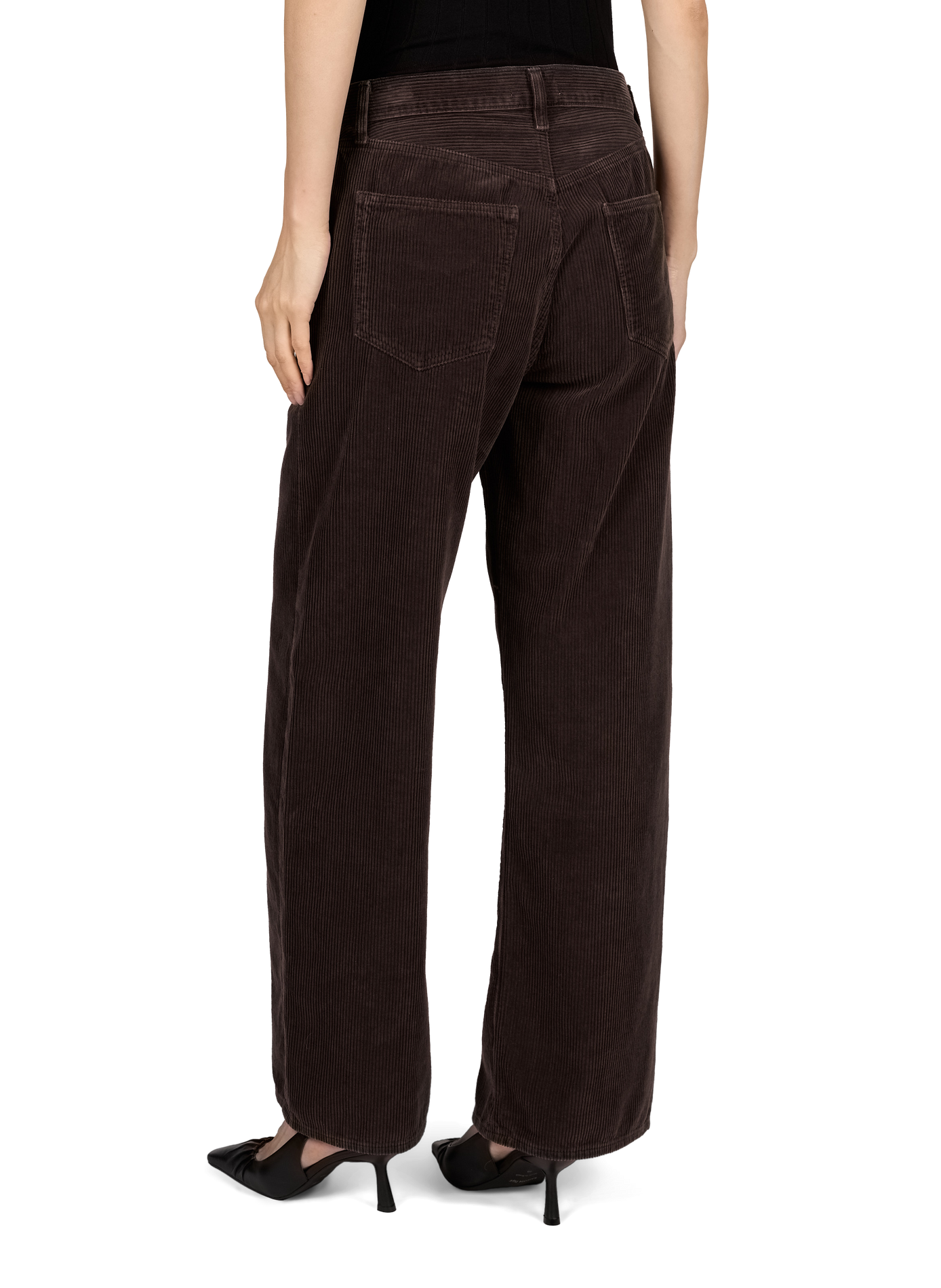 Wijde ribfluwelen broek AGOLDE Zwart