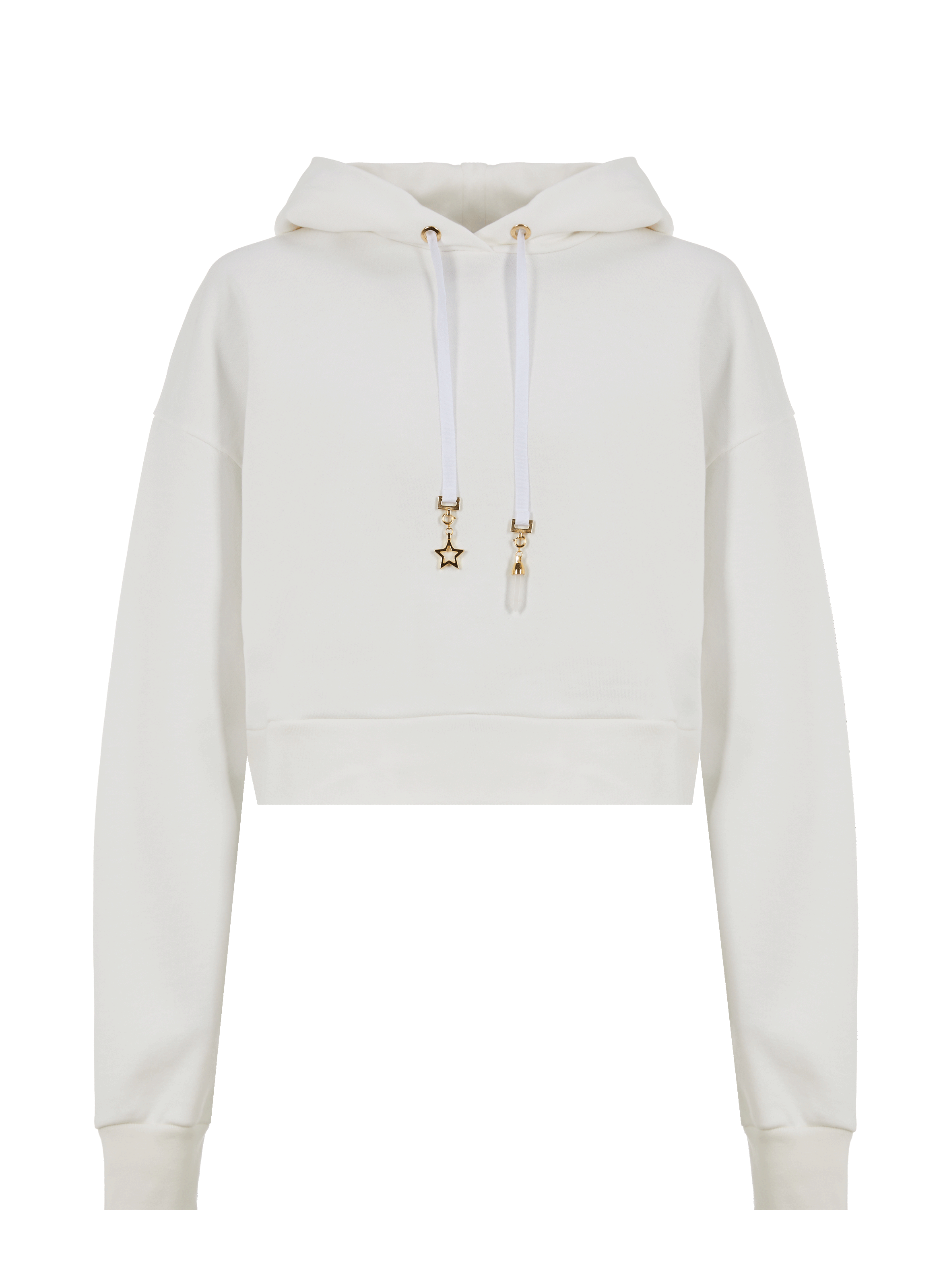 Hoodie court en coton