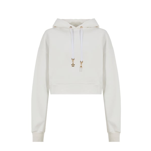 Hoodie court en coton