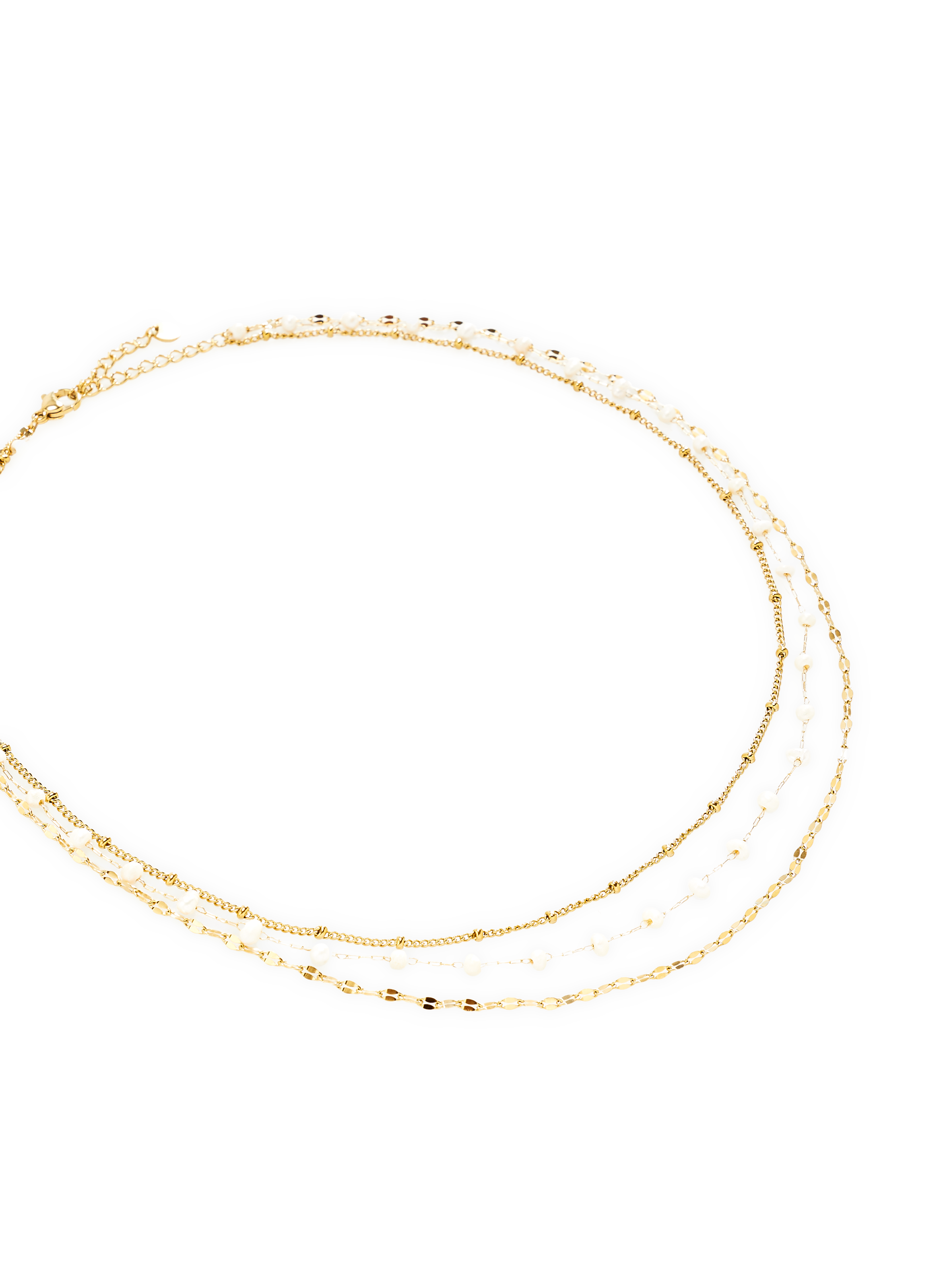 Triple chain necklace AU PRINTEMPS PARIS Golden