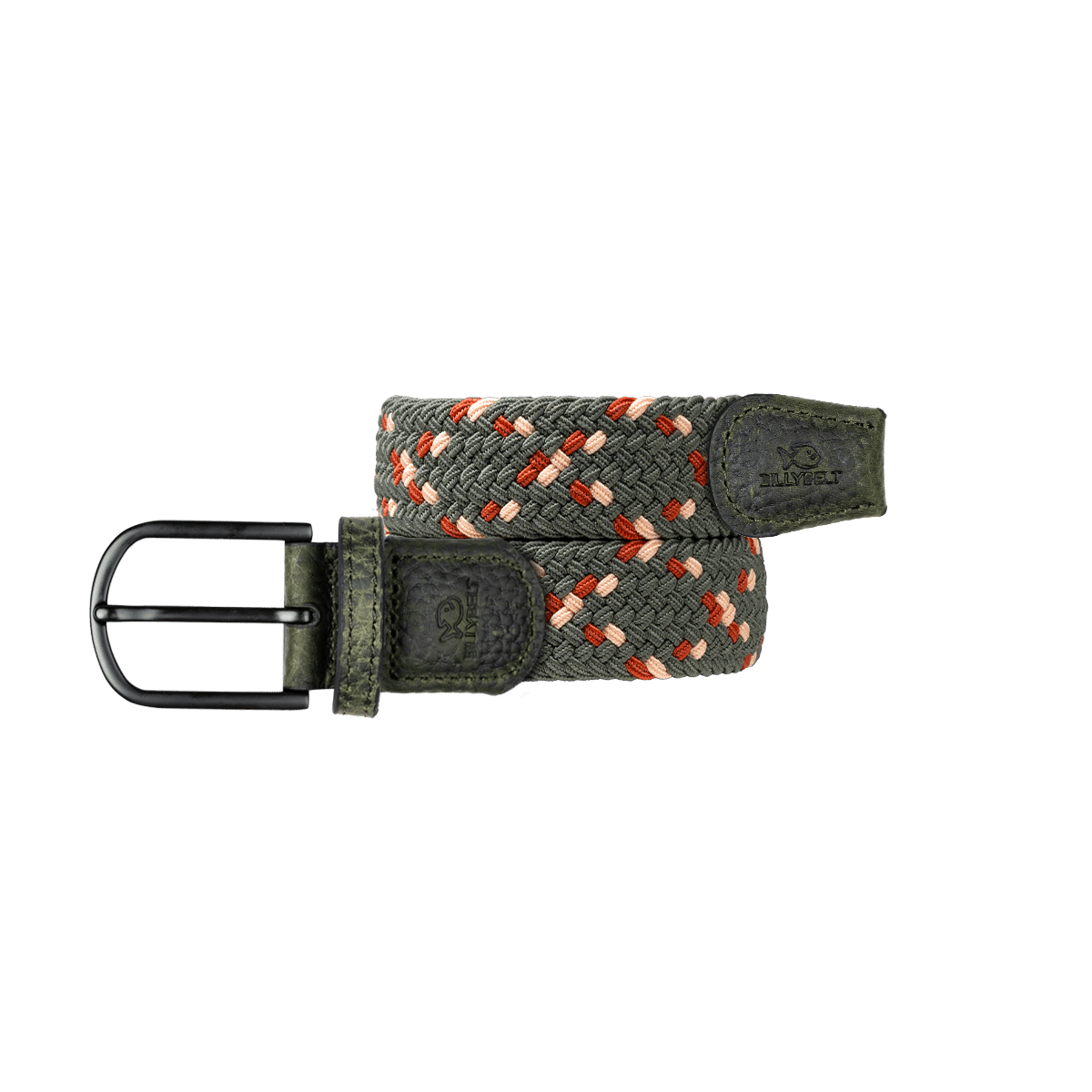Ceinture tressée élastique multicolore BILLYBELT Vert