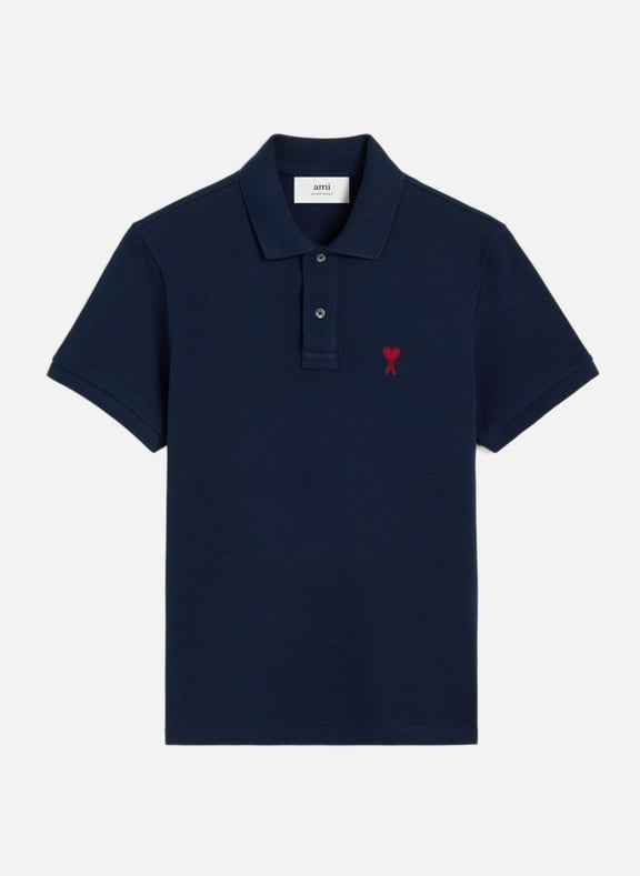 Polo ami de coeur unisexe Bleu by AMI PARIS AMI PARIS Polo ami de coeur unisexe Bleu