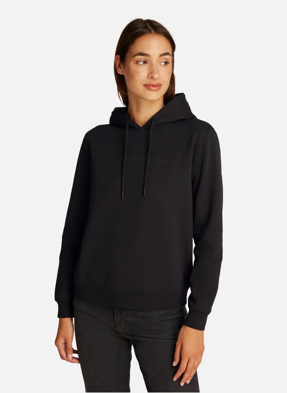 Cotton fleece-blend hoodie Black by CALVIN KLEIN CALVIN KLEIN Cotton fleece-blend hoodie Black
