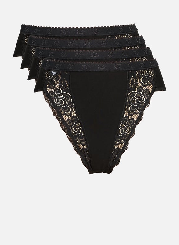 Set of 4 panties Black by SLOGGI SLOGGI Set of 4 panties Black