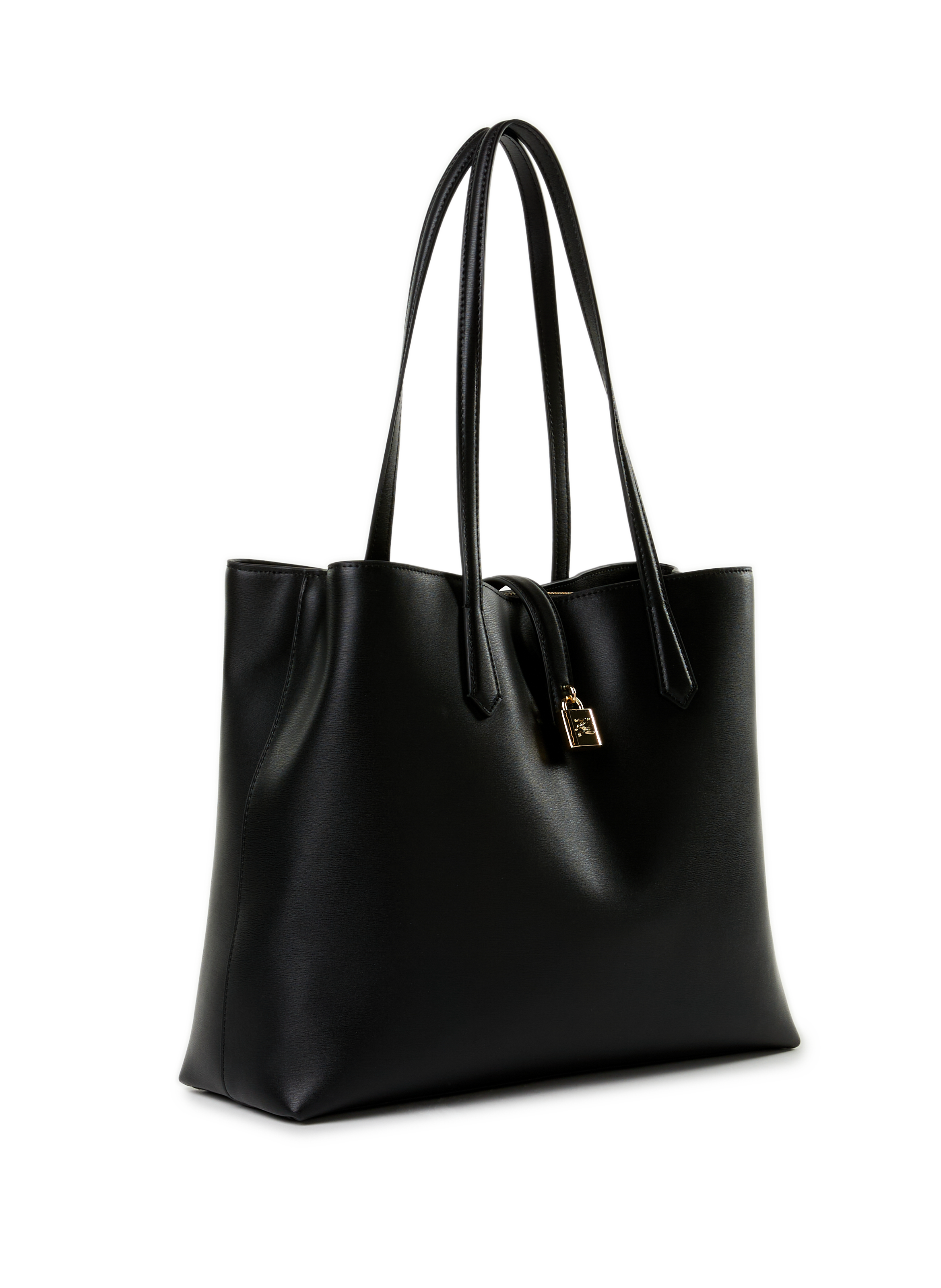 Sac cabas K/Autograph en cuir  KARL LAGERFELD Noir