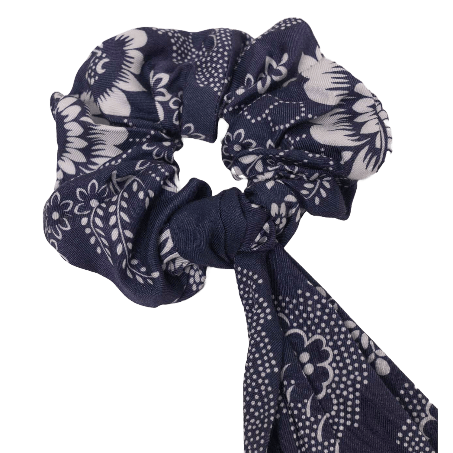 Chouchou imprimé avec twill MAJE Bleu