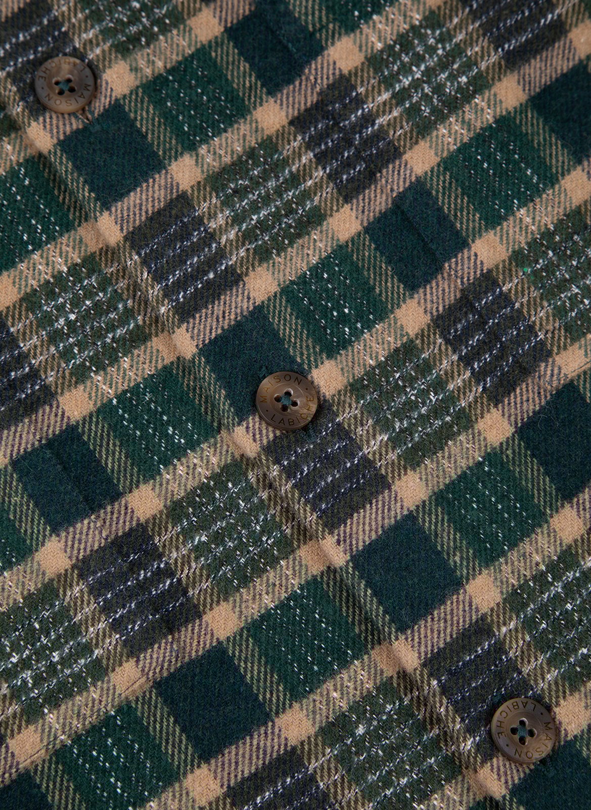 Monge check overshirt MAISON LABICHE Green