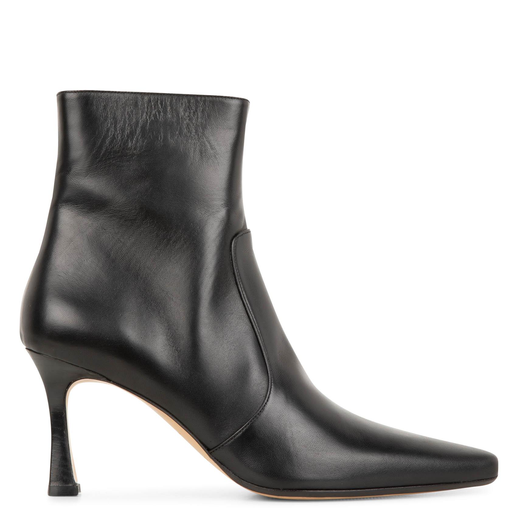 Bottines à talons en cuir n°712 RIVECOUR Noir