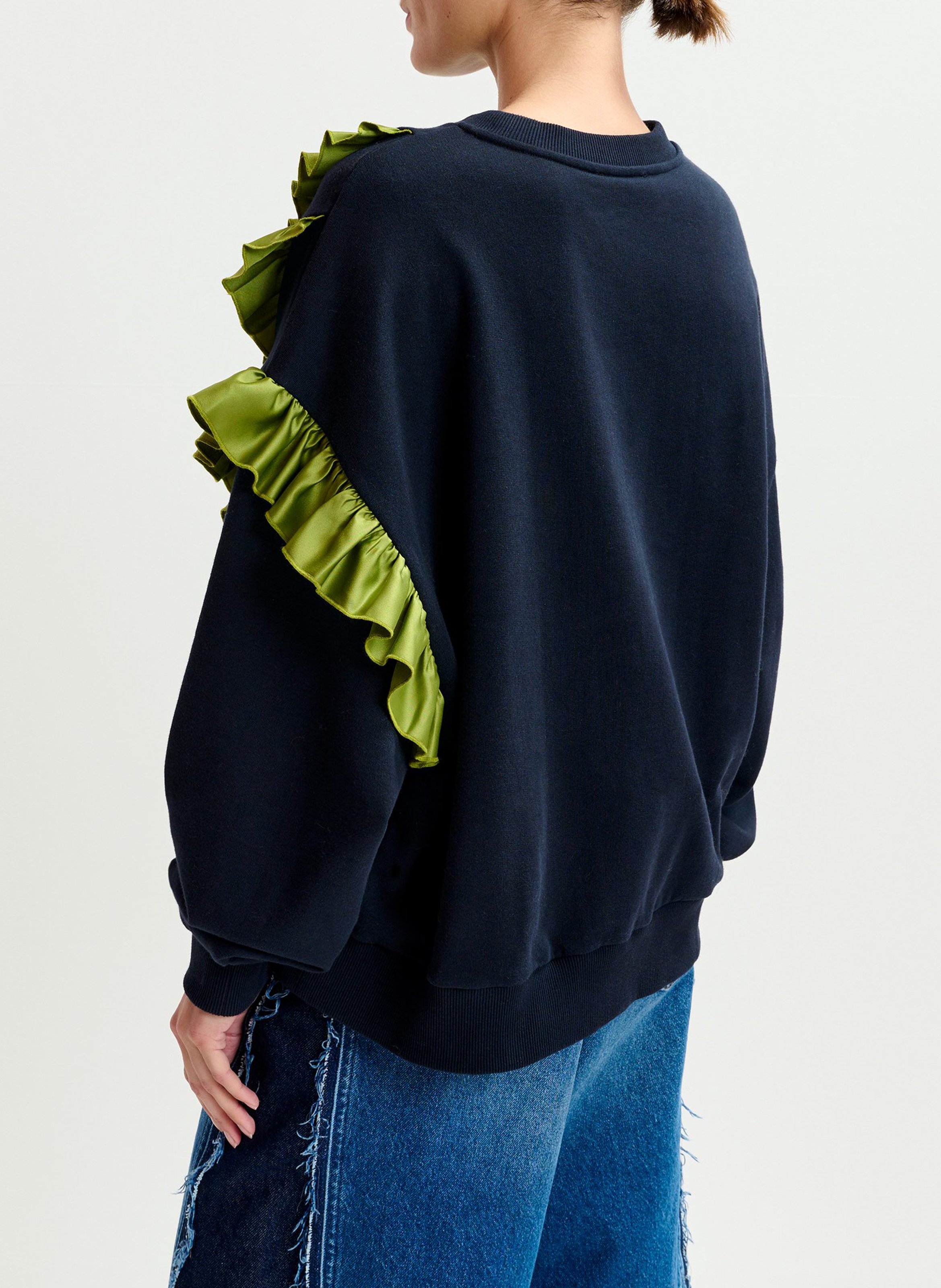 Sweat col rond en coton mélangé iwave ESSENTIEL ANTWERP Bleu