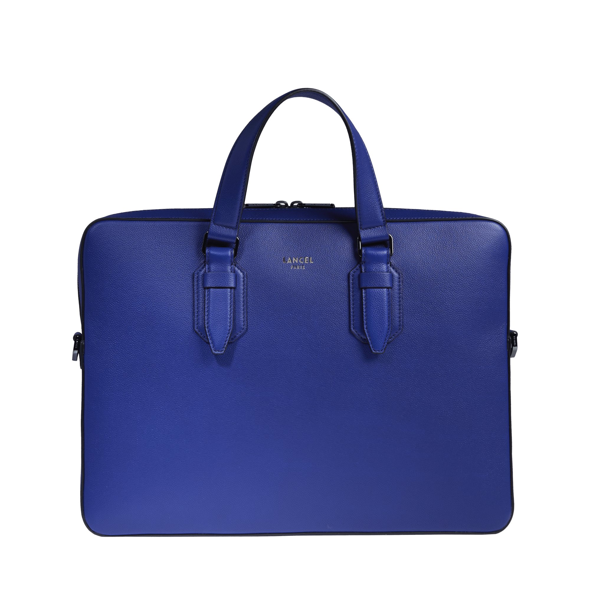 Porte-documents zippé 14" charlie de lancel en cuir LANCEL Bleu