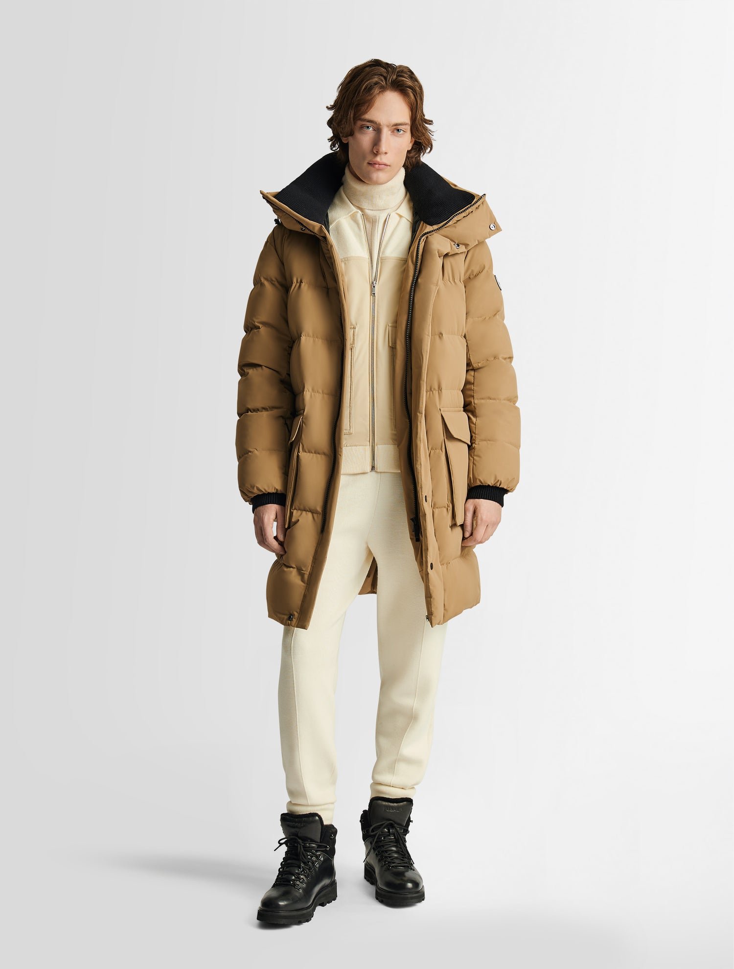 Doudoune atildo col montant coupe ample FUSALP Beige