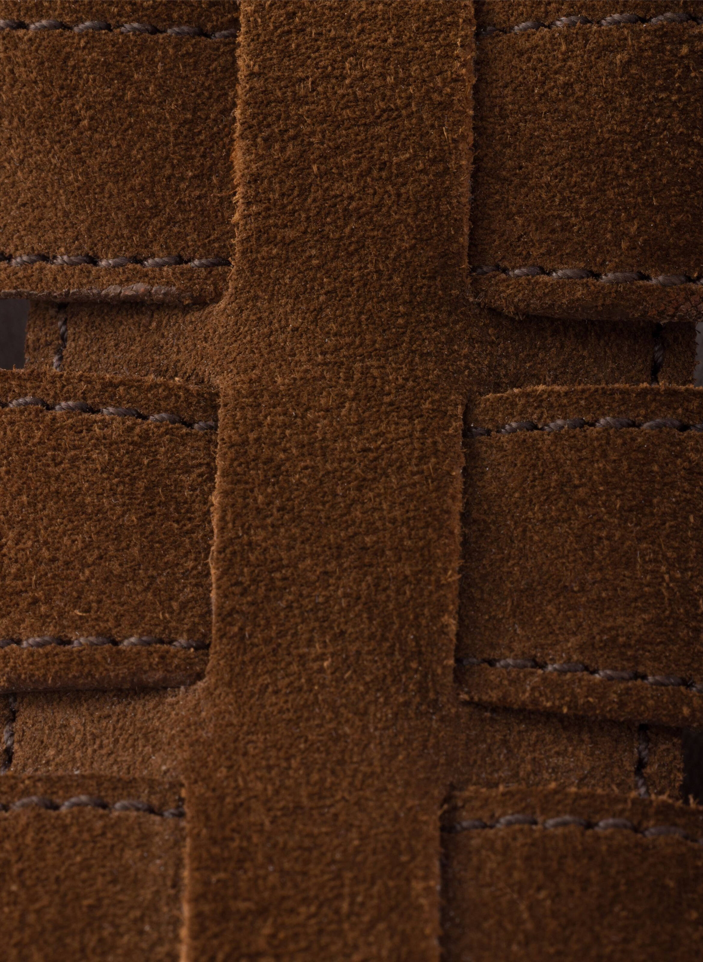 Sandales gladiateur en veau velours PRADA Marron