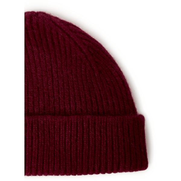 Mackie Beanie En Laine Et Angora In Red