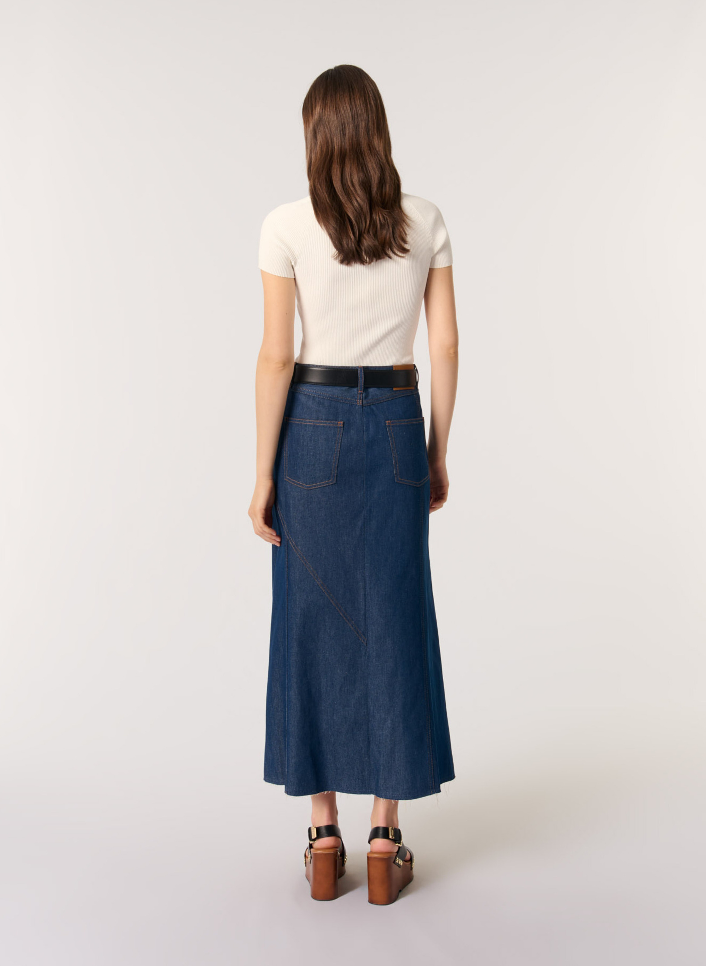 Top moulant en maille MAJE Beige