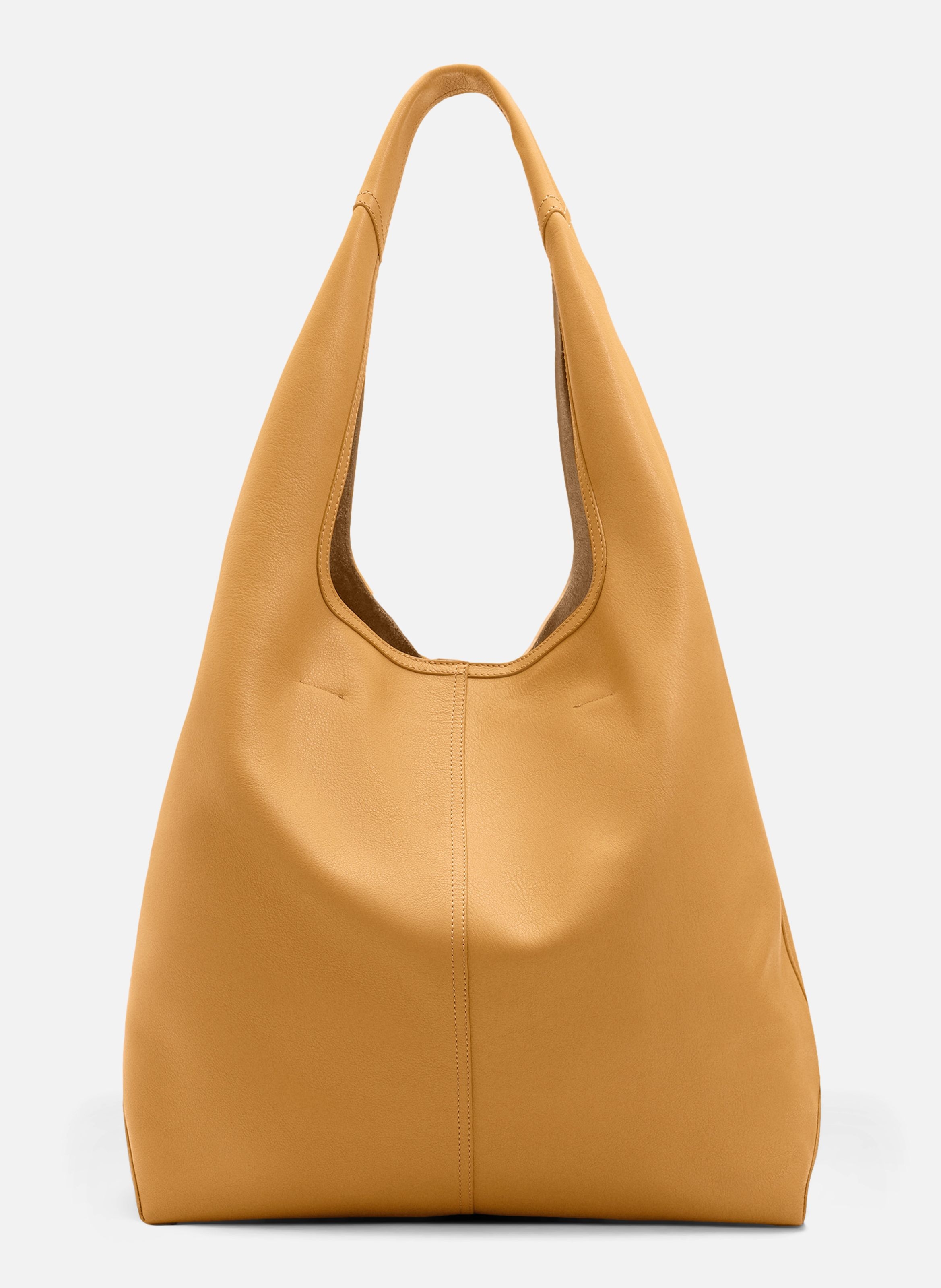 Sac Hobo Etienne En Cuir Souple unisexe AMI PARIS Jaune
