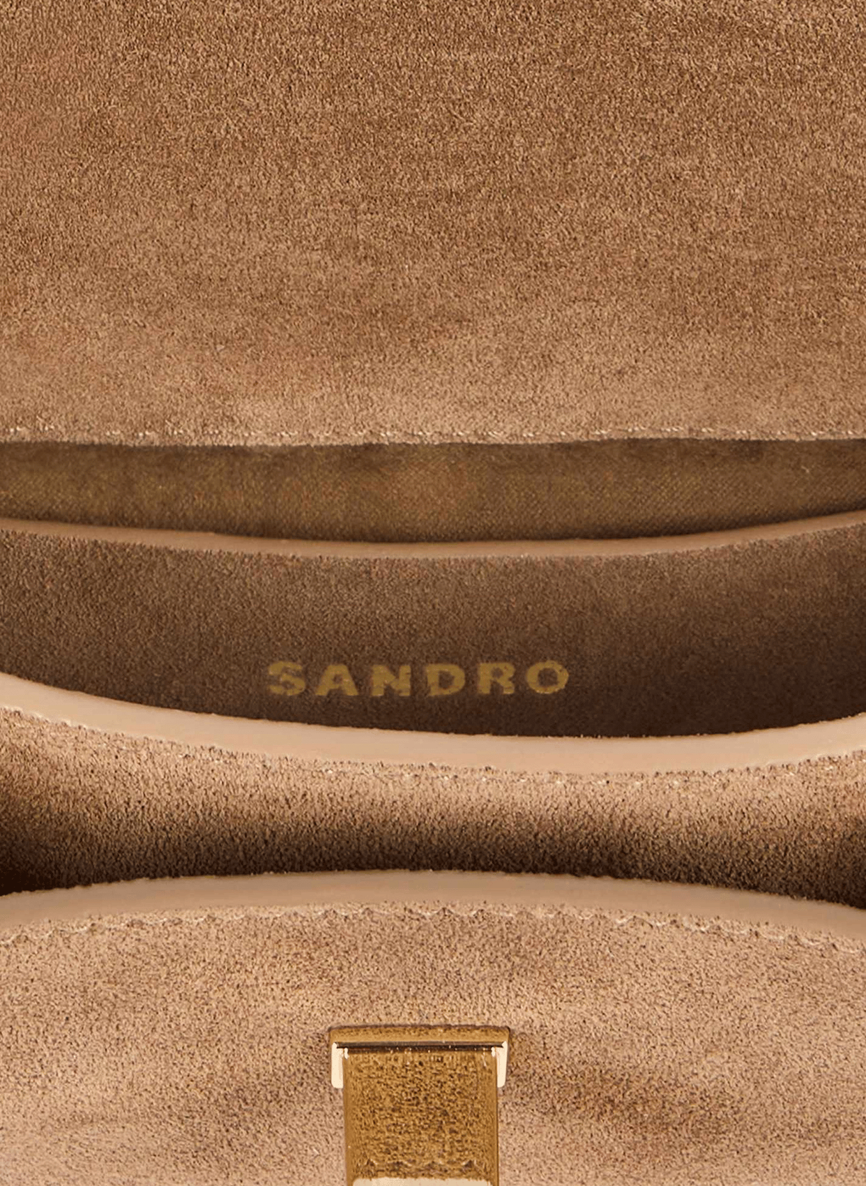 Sac bandoulière en cuir SANDRO Beige