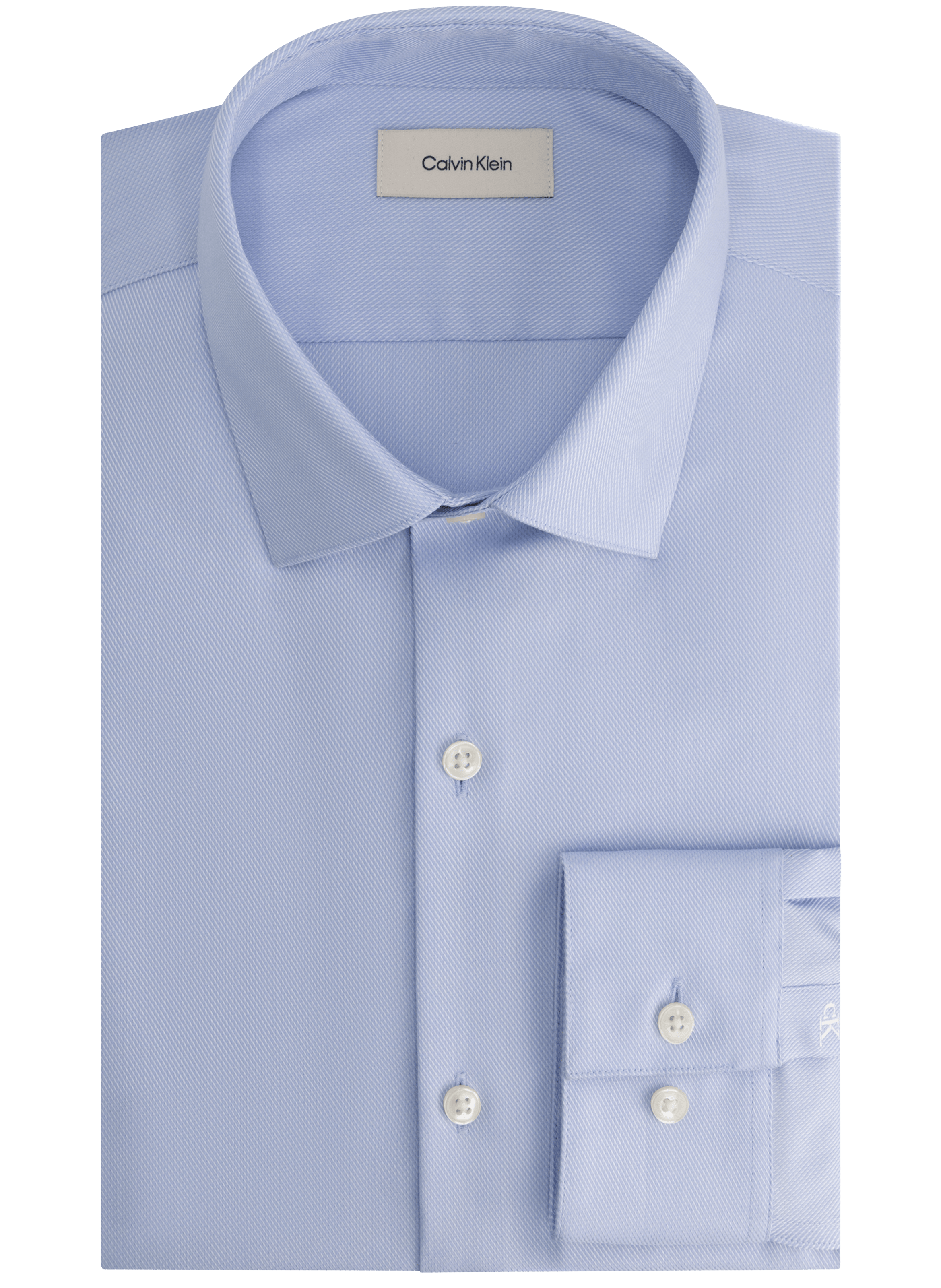 Chemise slim en coton CALVIN KLEIN Bleu