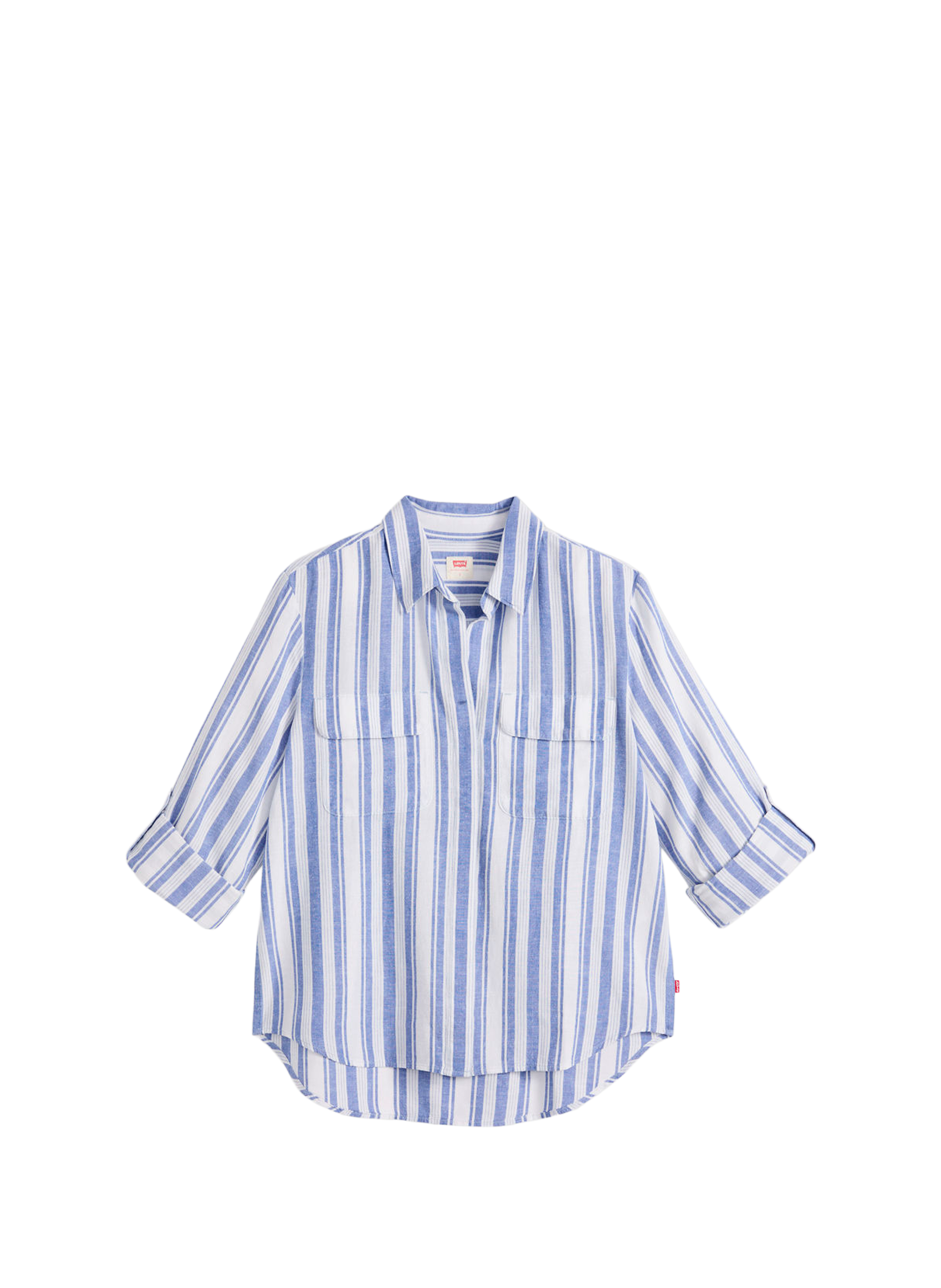 Chemise droite rayée à col ouvert LEVI'S Bleu