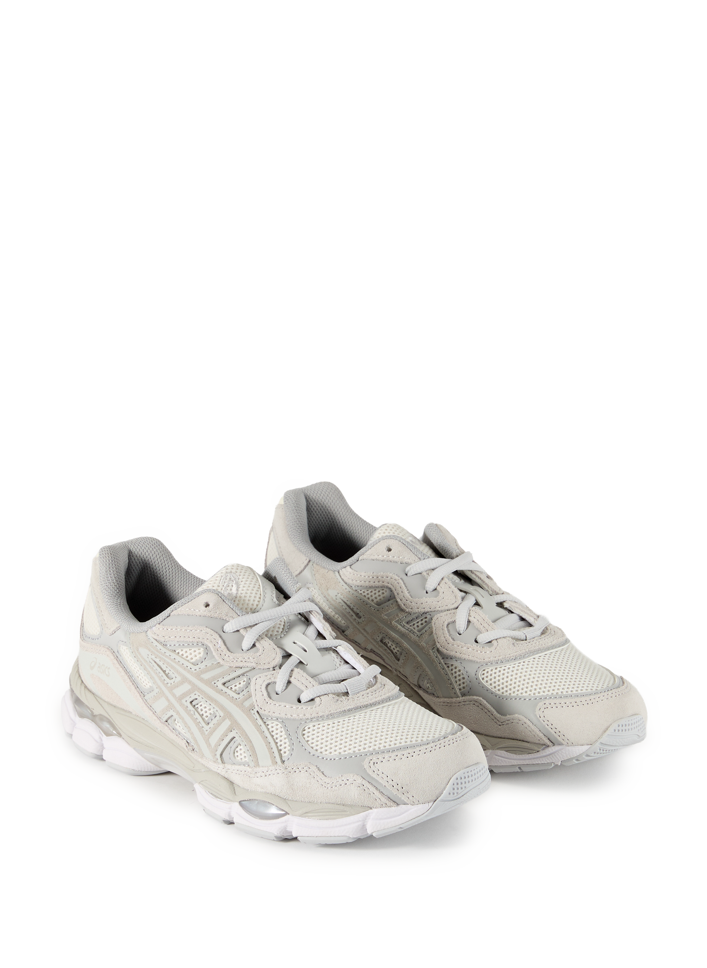 Baskets crantées en cuir mélangé ASICS Beige