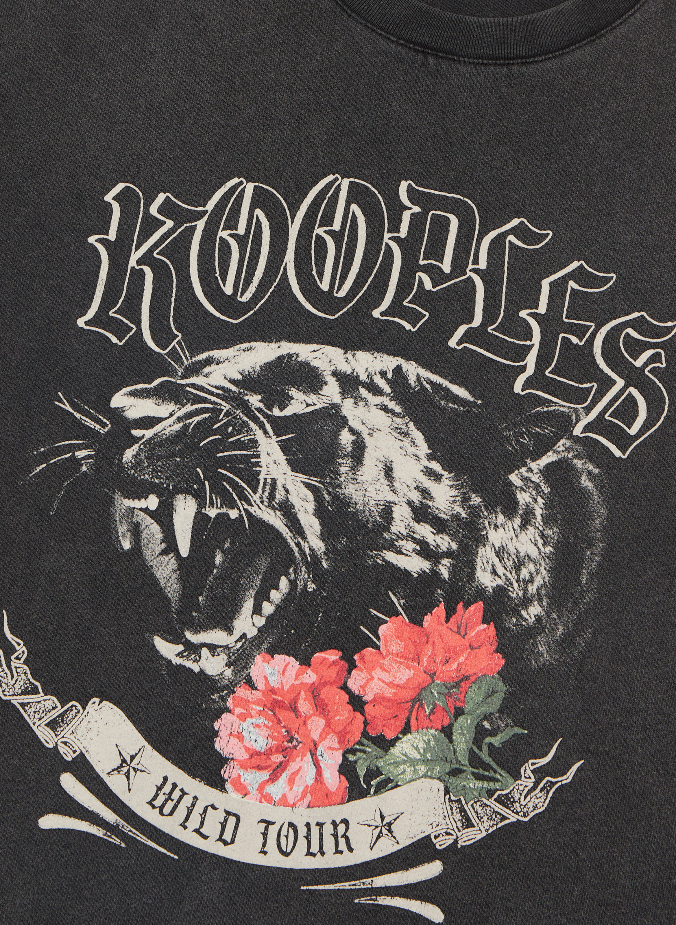 T-shirt avec sérigraphie panthère THE KOOPLES Noir