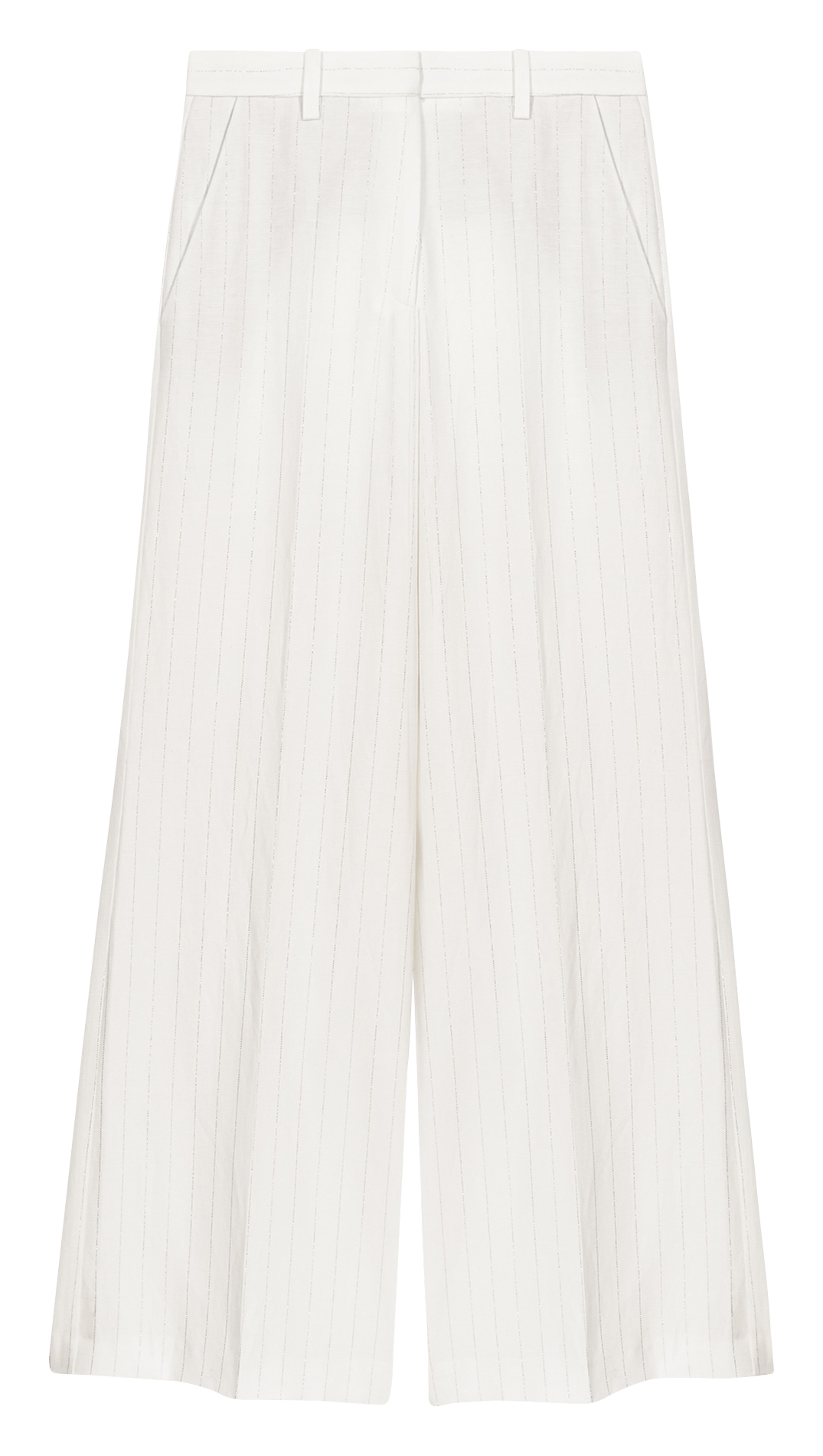Pantalon large à rayures MAJE Blanc