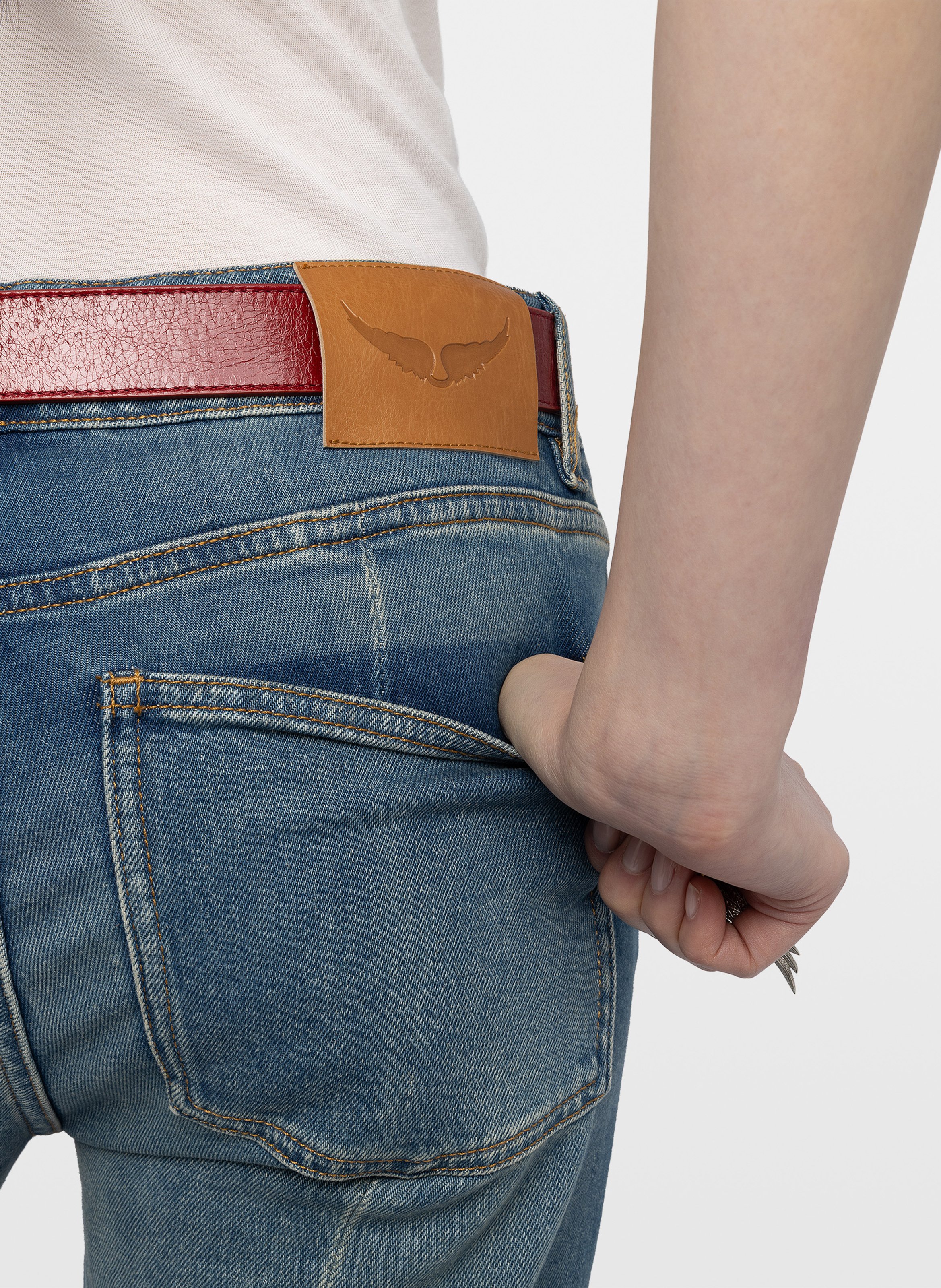 Jean flare en coton mélangé eclipse ZADIG&VOLTAIRE Bleu