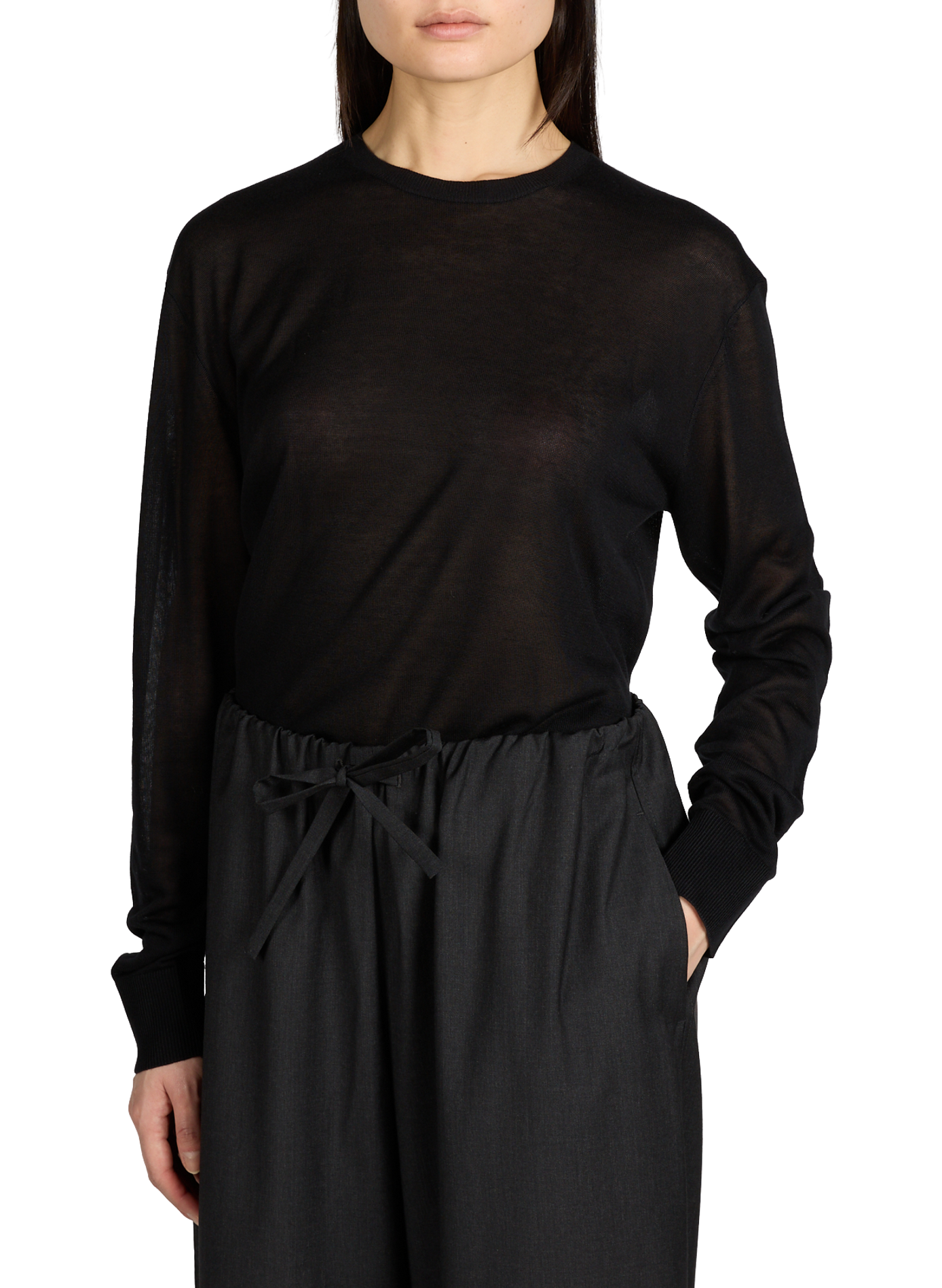Pull droit uni TOTEME Noir