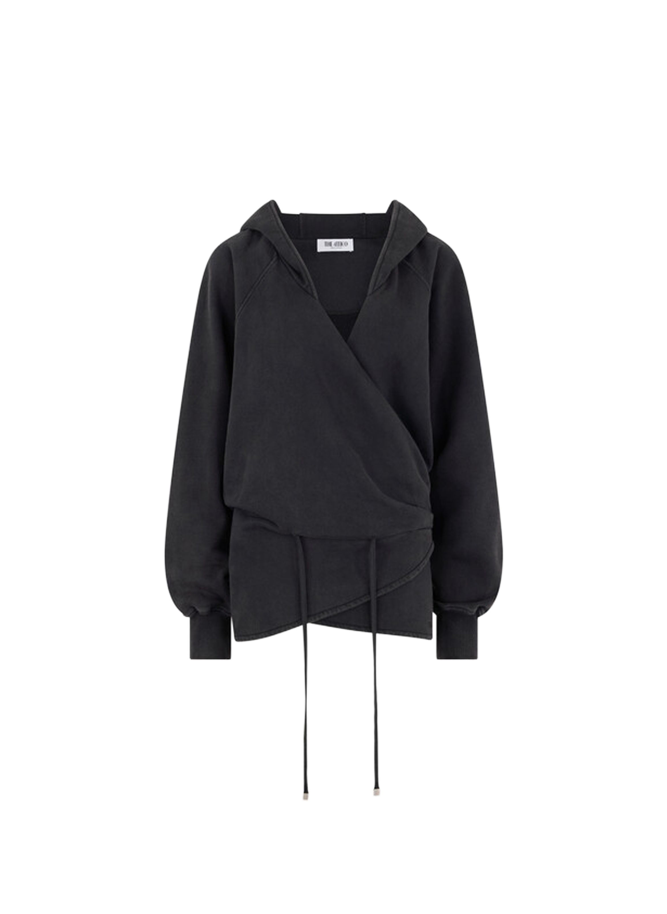 Robe courte hoodie en coton THE ATTICO Noir