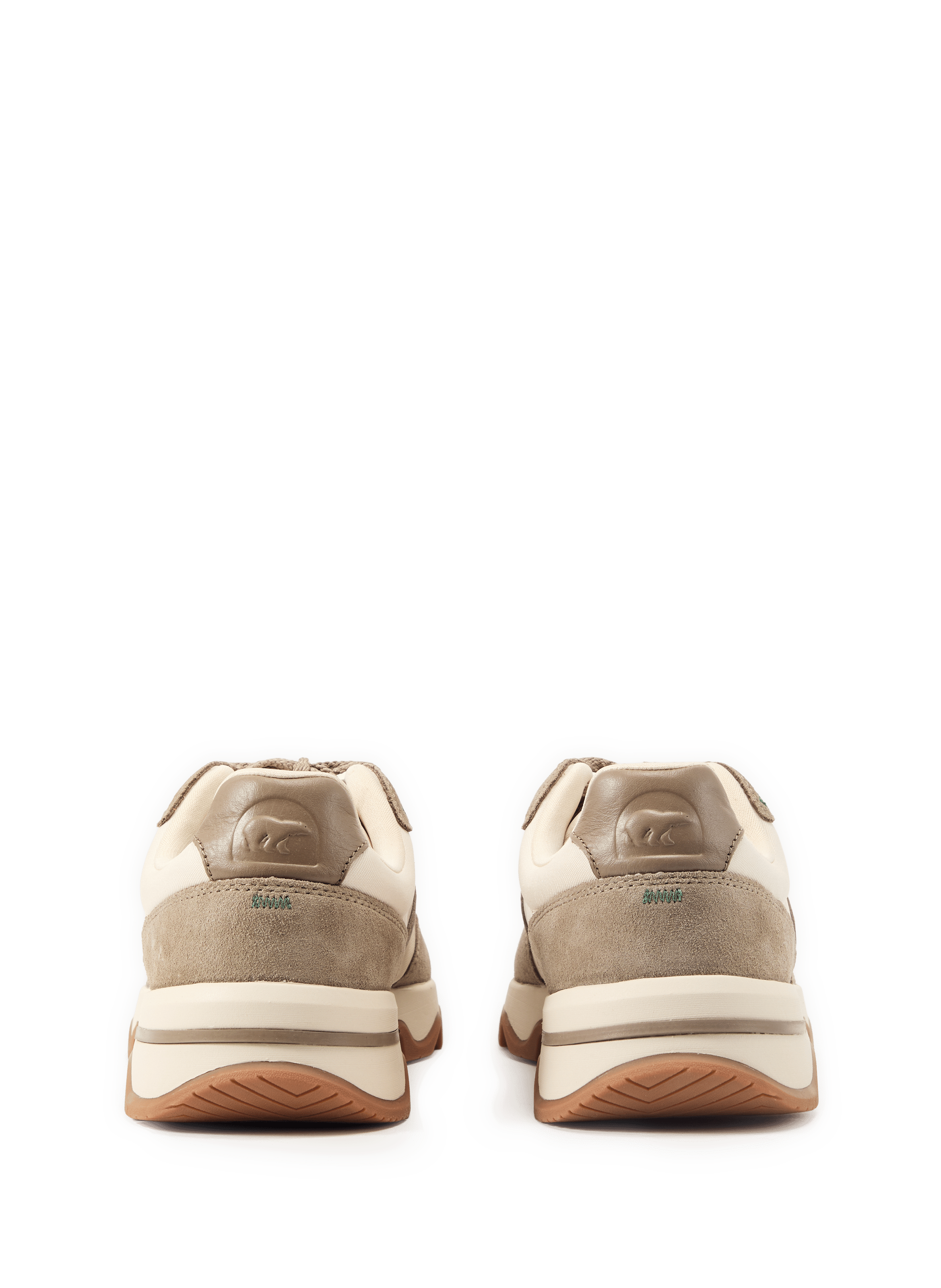 Baskets basses en cuir de vache SOREL Kaki