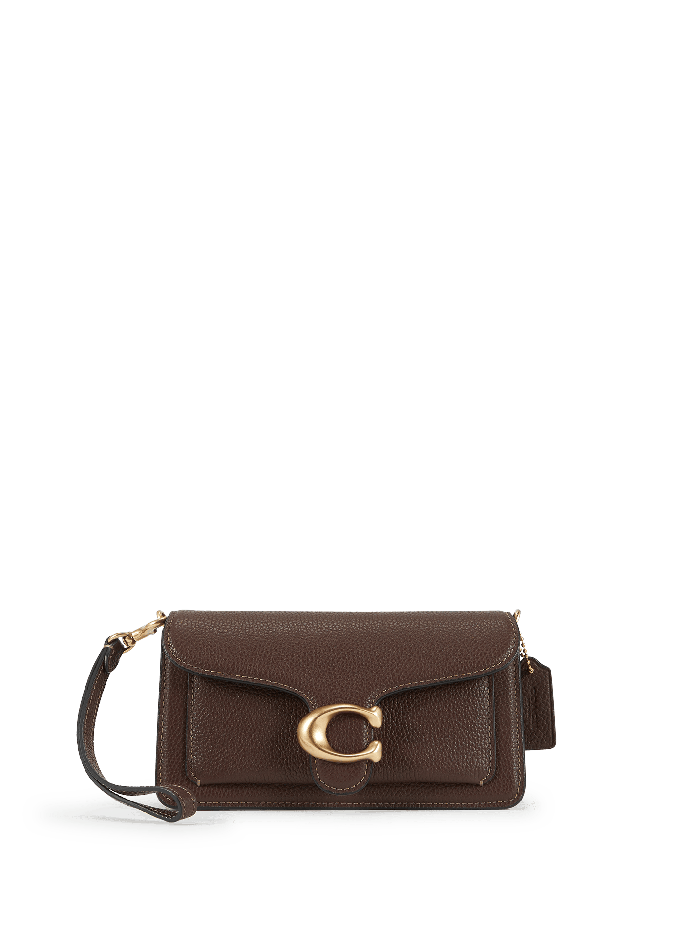 Sac à bandoulière en cuir grainé COACH Marron