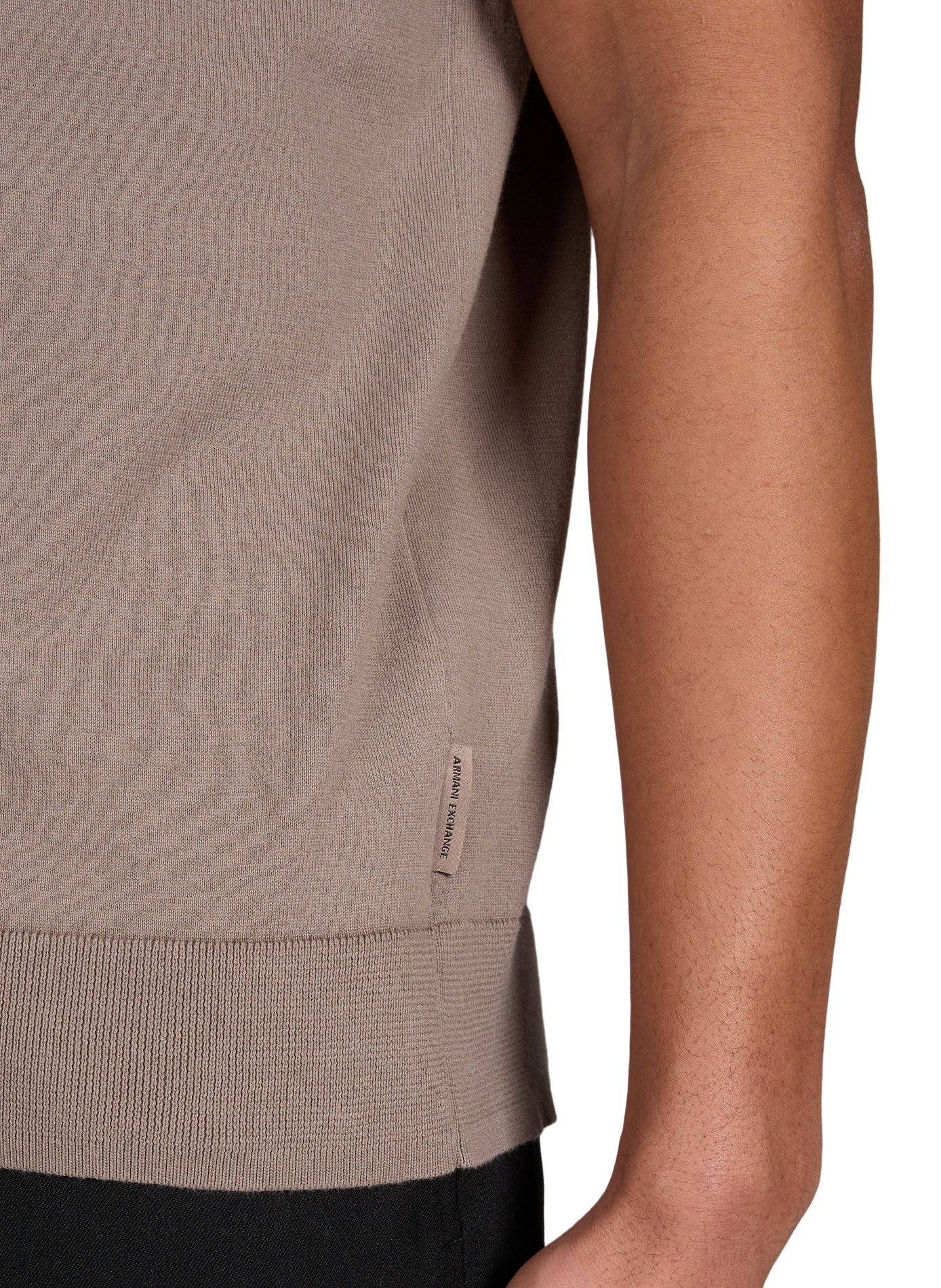 T-shirt manches courtes en coton ARMANI EXCHANGE Marron