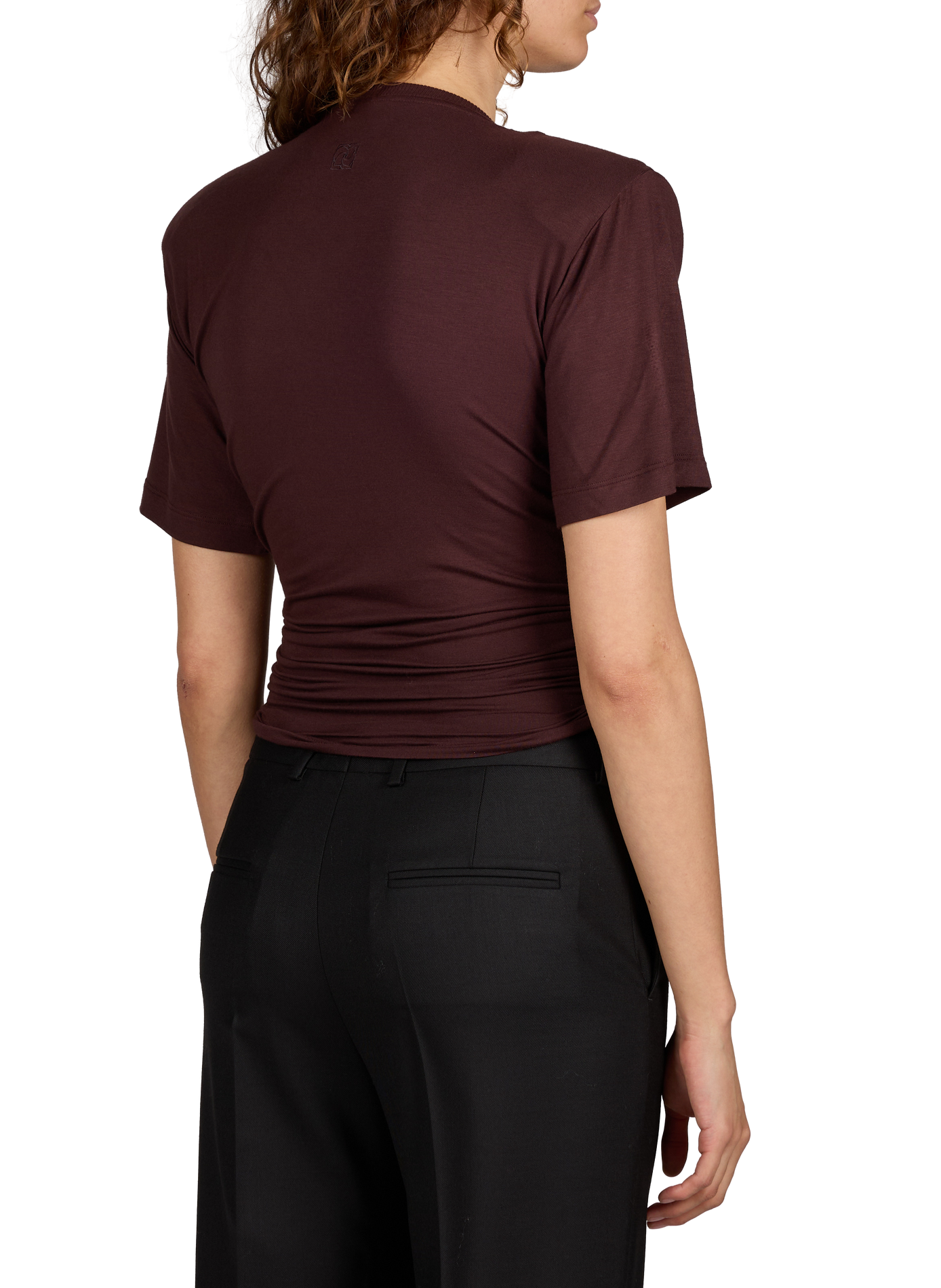 <p>T-shirt with front knot</p> MAGDA BUTRYM Brown