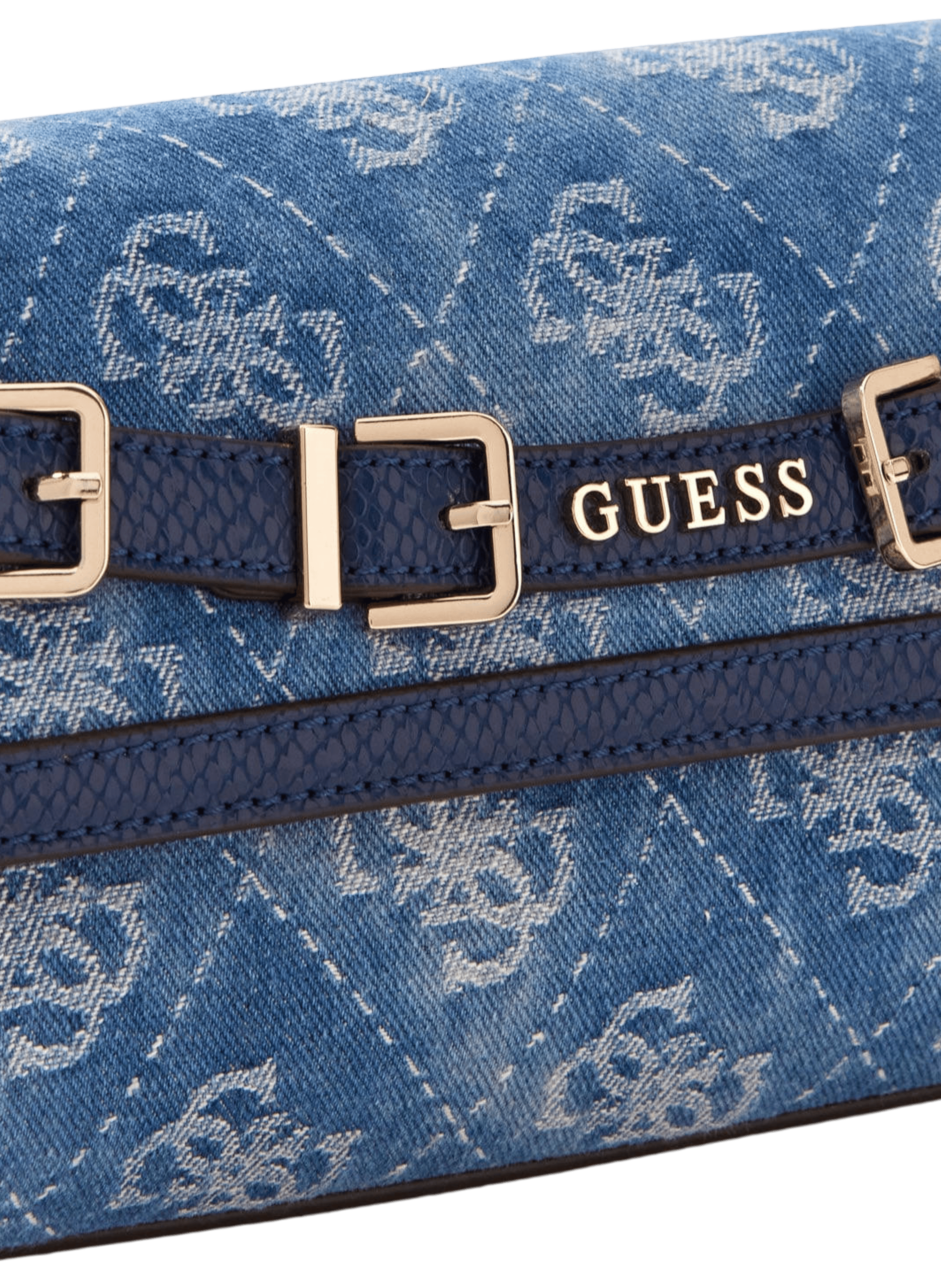 Borsa a tracolla Dovie in denim di cotone misto GUESS Blu