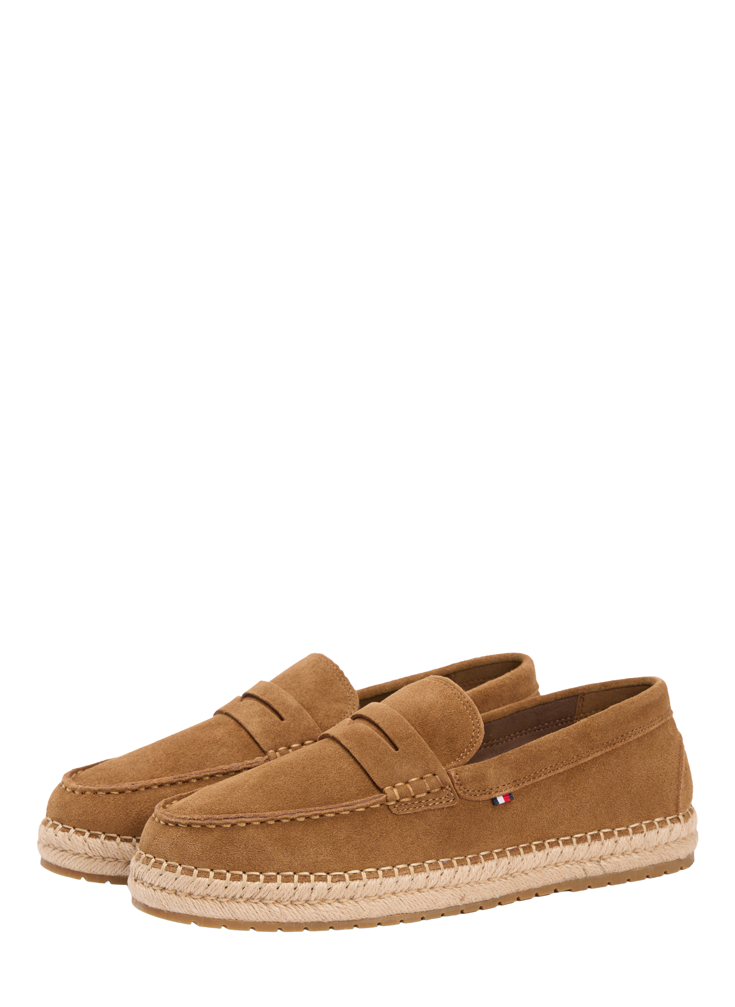 Derbies en daim à bout mocassin TOMMY HILFIGER Marron