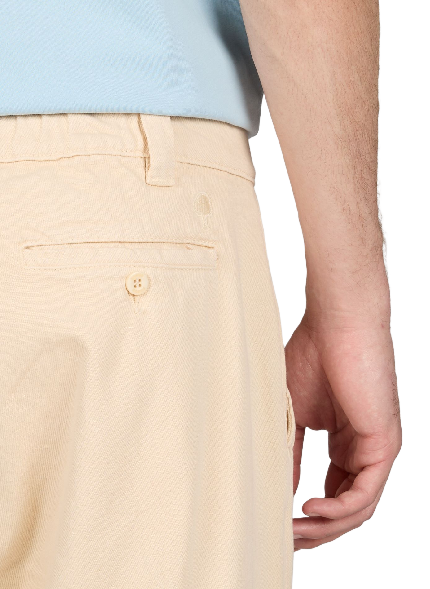 Pantaloni dritti cinesi Landais in cotone FAGUO Beige