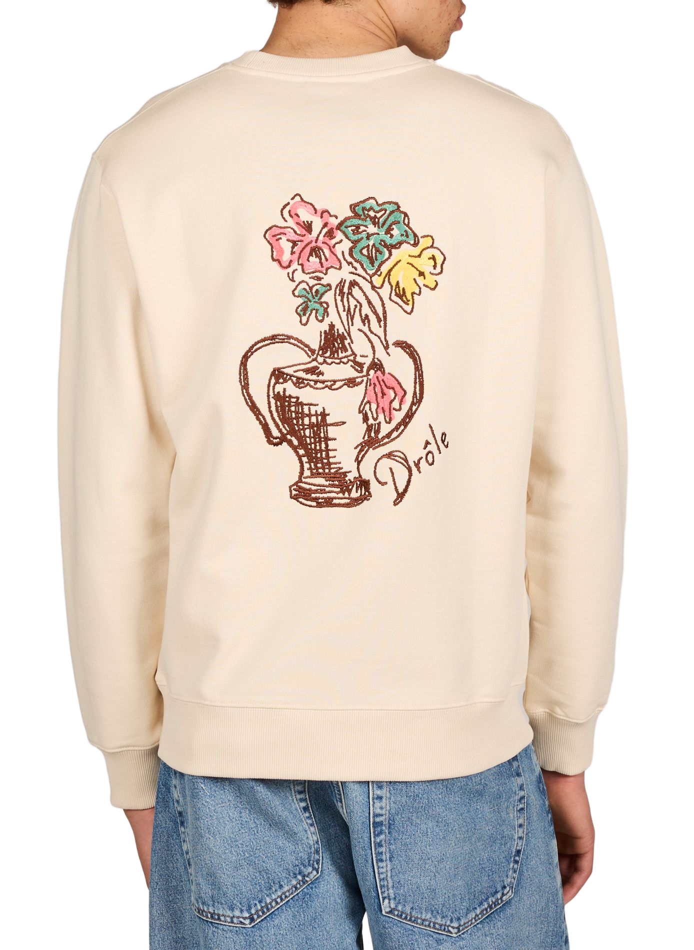 Cotton sweatshirt DROLE DE MONSIEUR Beige