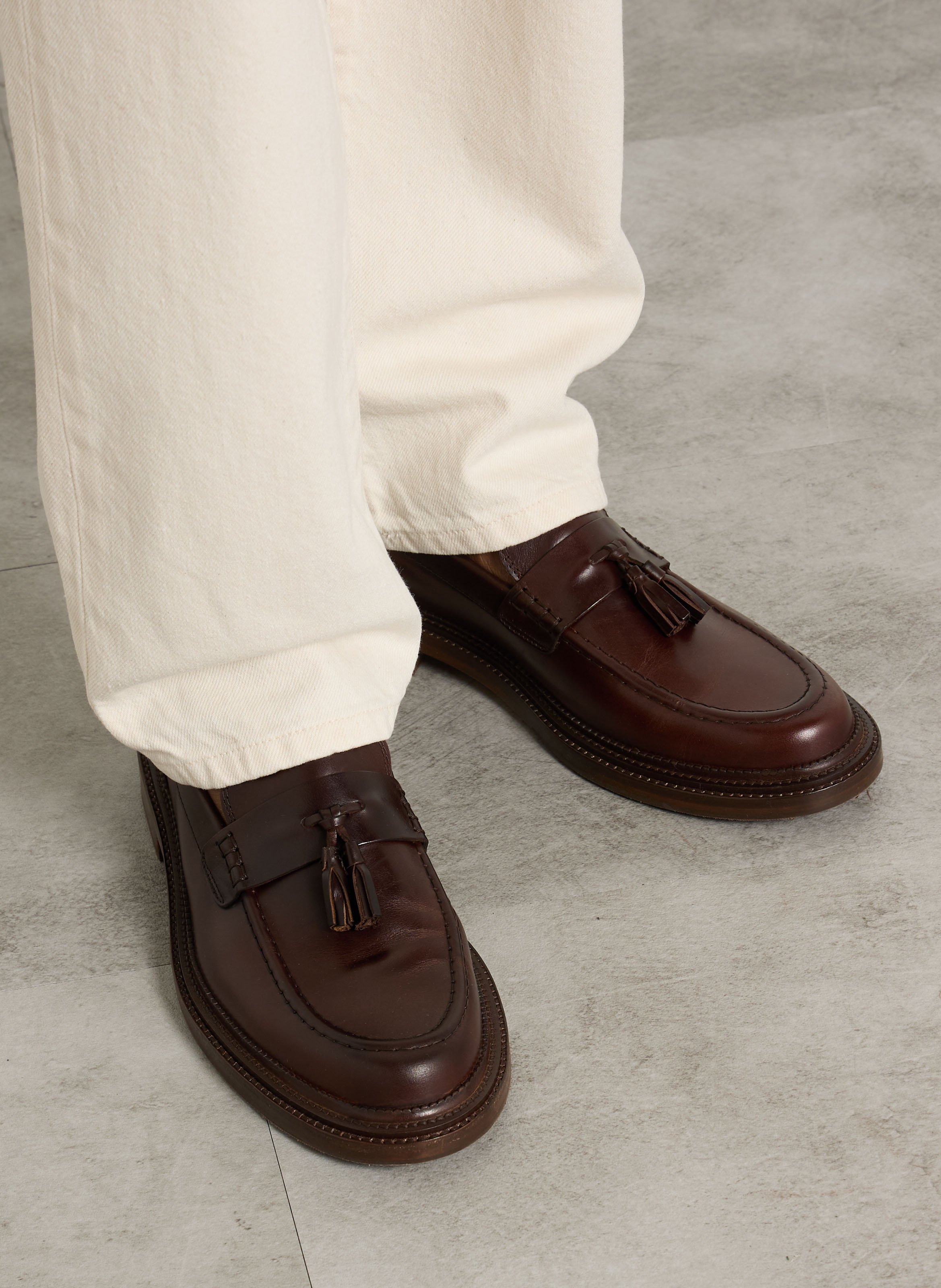 Mocassins en cuir vadim BOBBIES Marron